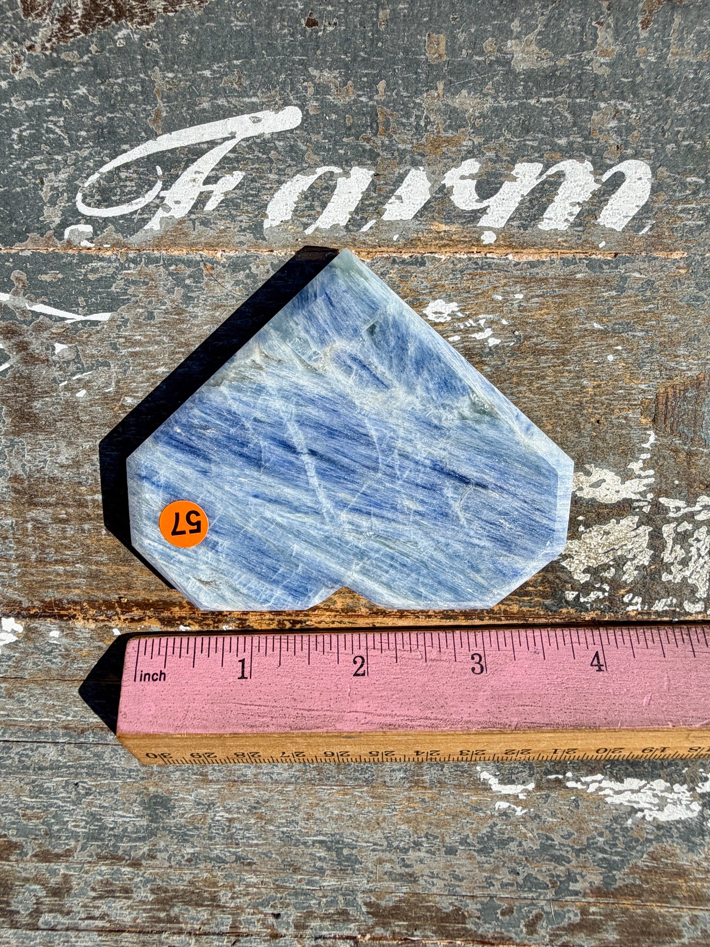 Gorgeous Blue Kyanite Faceted Flat Heart | Opt 57