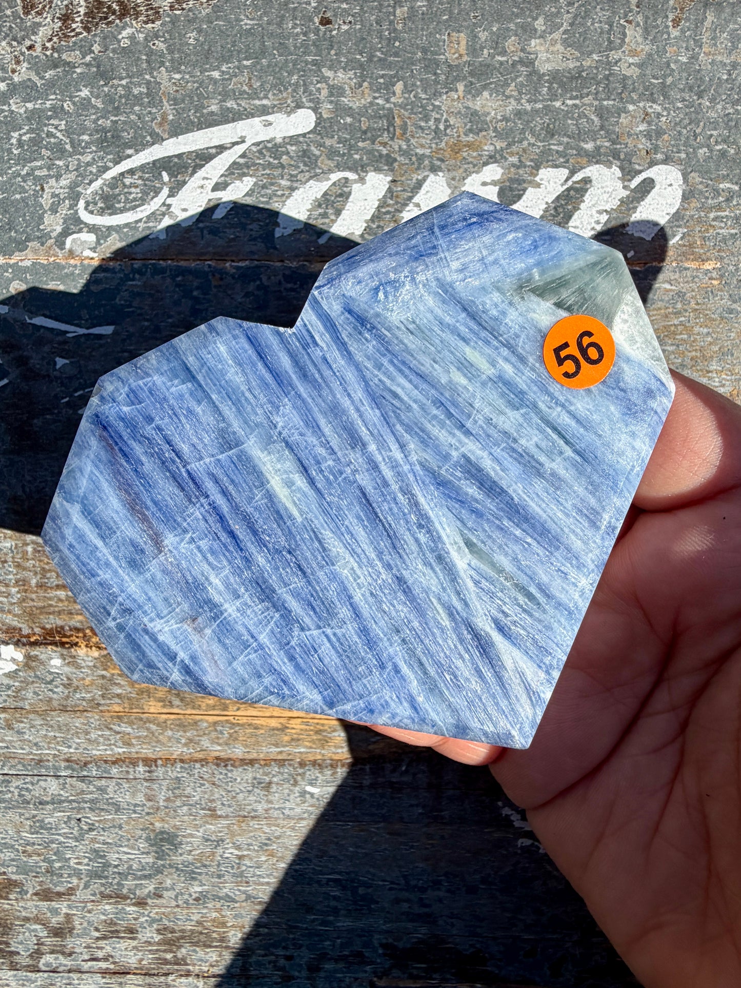 Gorgeous Blue Kyanite Faceted Flat Heart | Opt 56