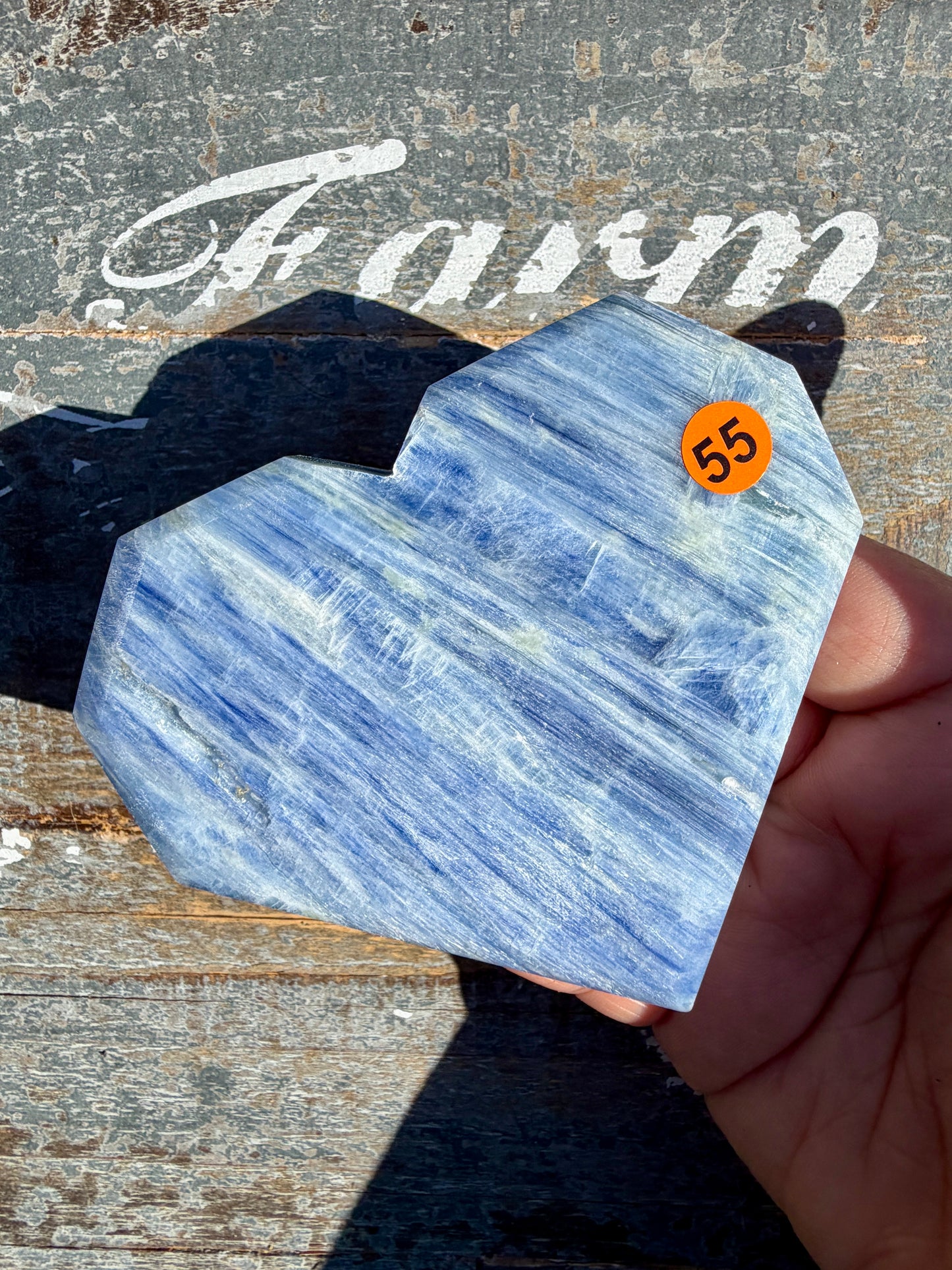 Gorgeous Blue Kyanite Faceted Flat Heart | Opt 55