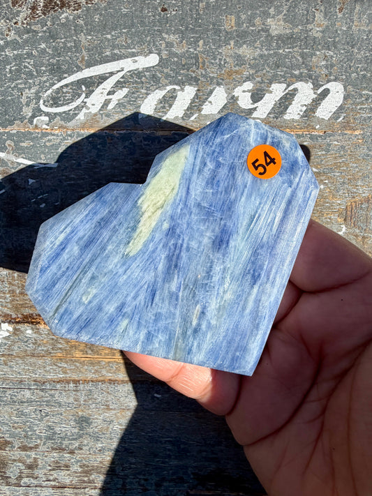 Gorgeous Blue Kyanite Faceted Flat Heart | Opt 54