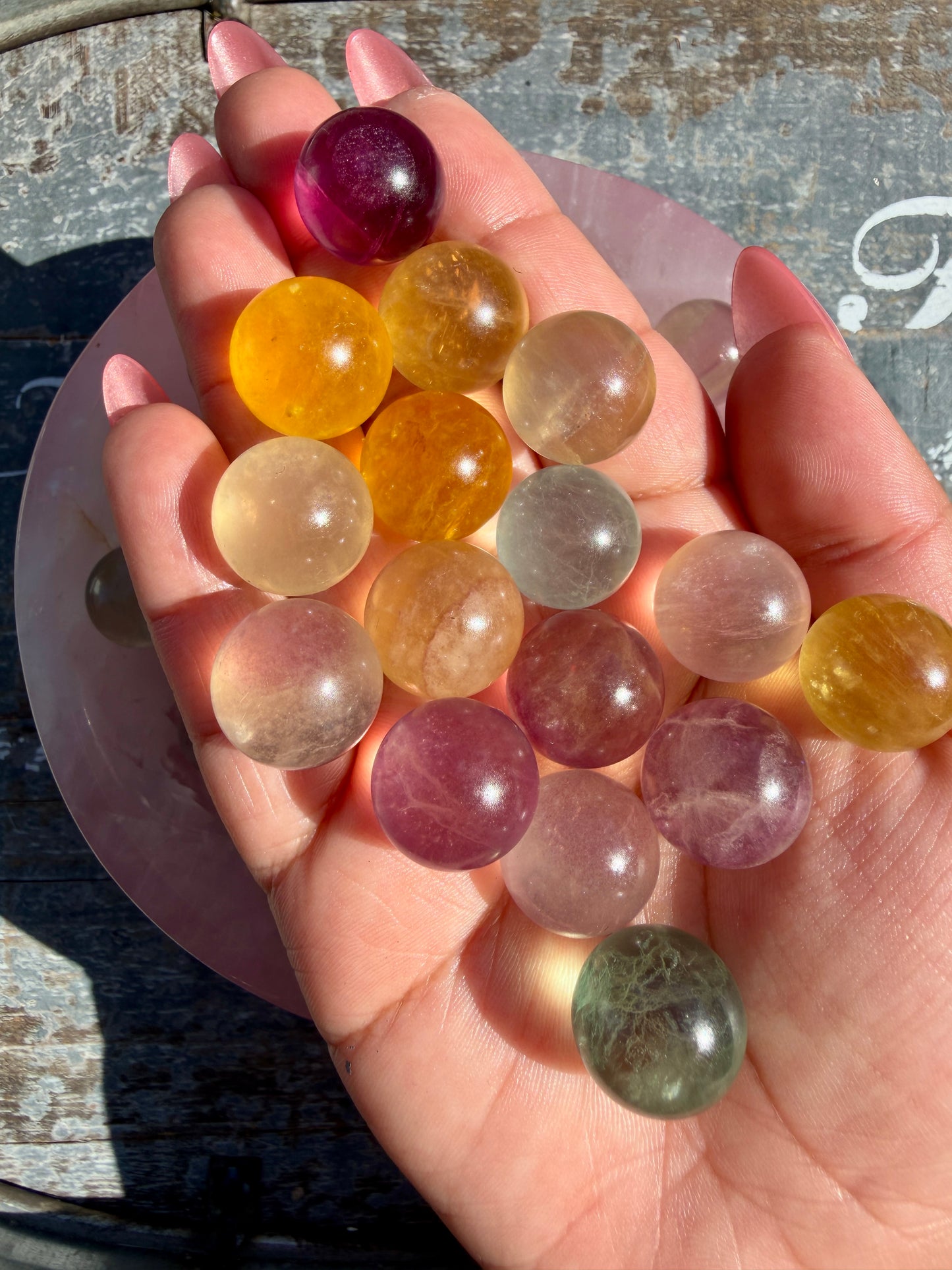 One (1) Xtra Mini Candy Fluorite Sphere | Intuitively Chosen
