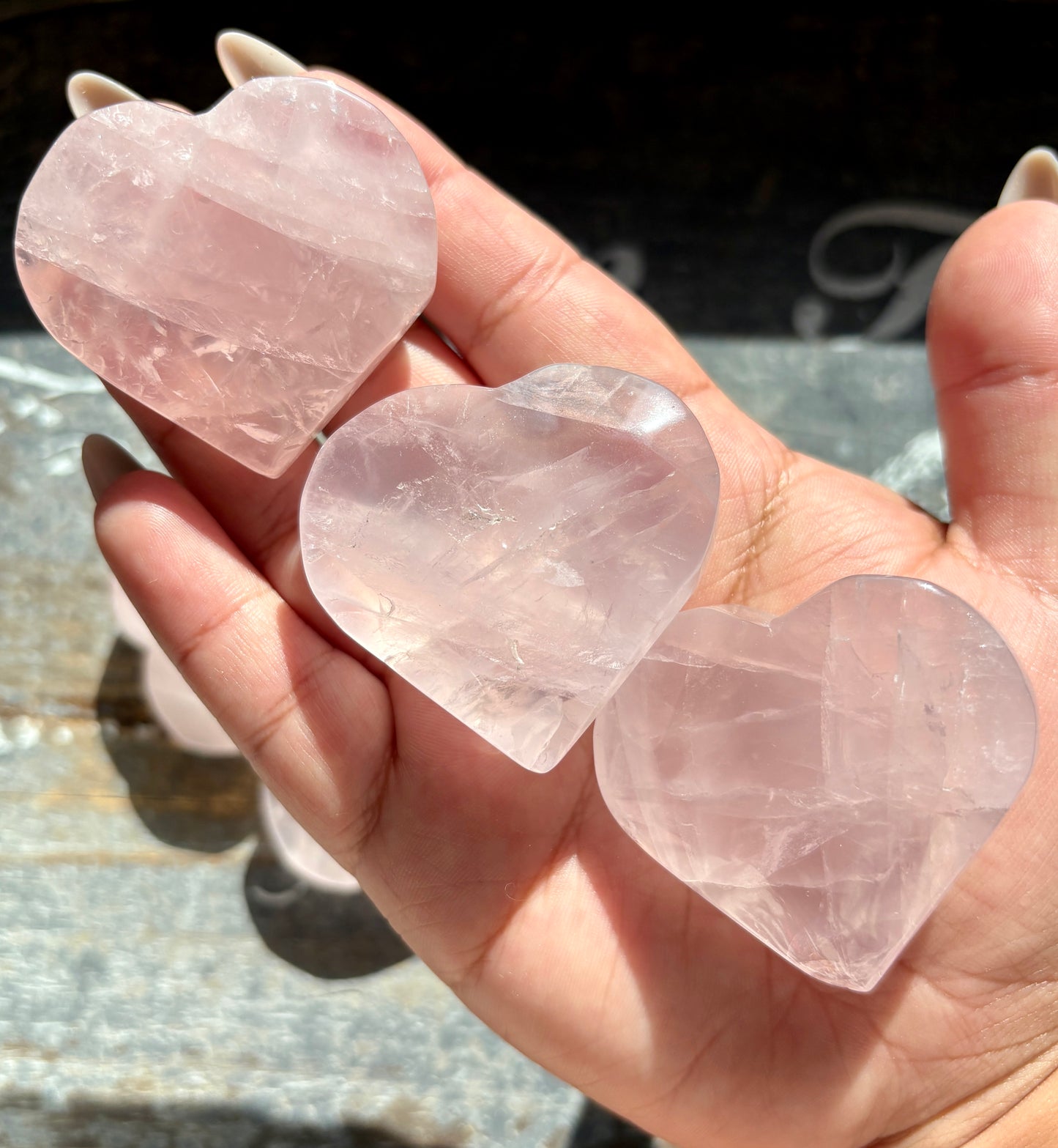 One (1) Gorgeous Jelly Lavender Rose Quartz Heart from Madagascar | Intuitively Chosen