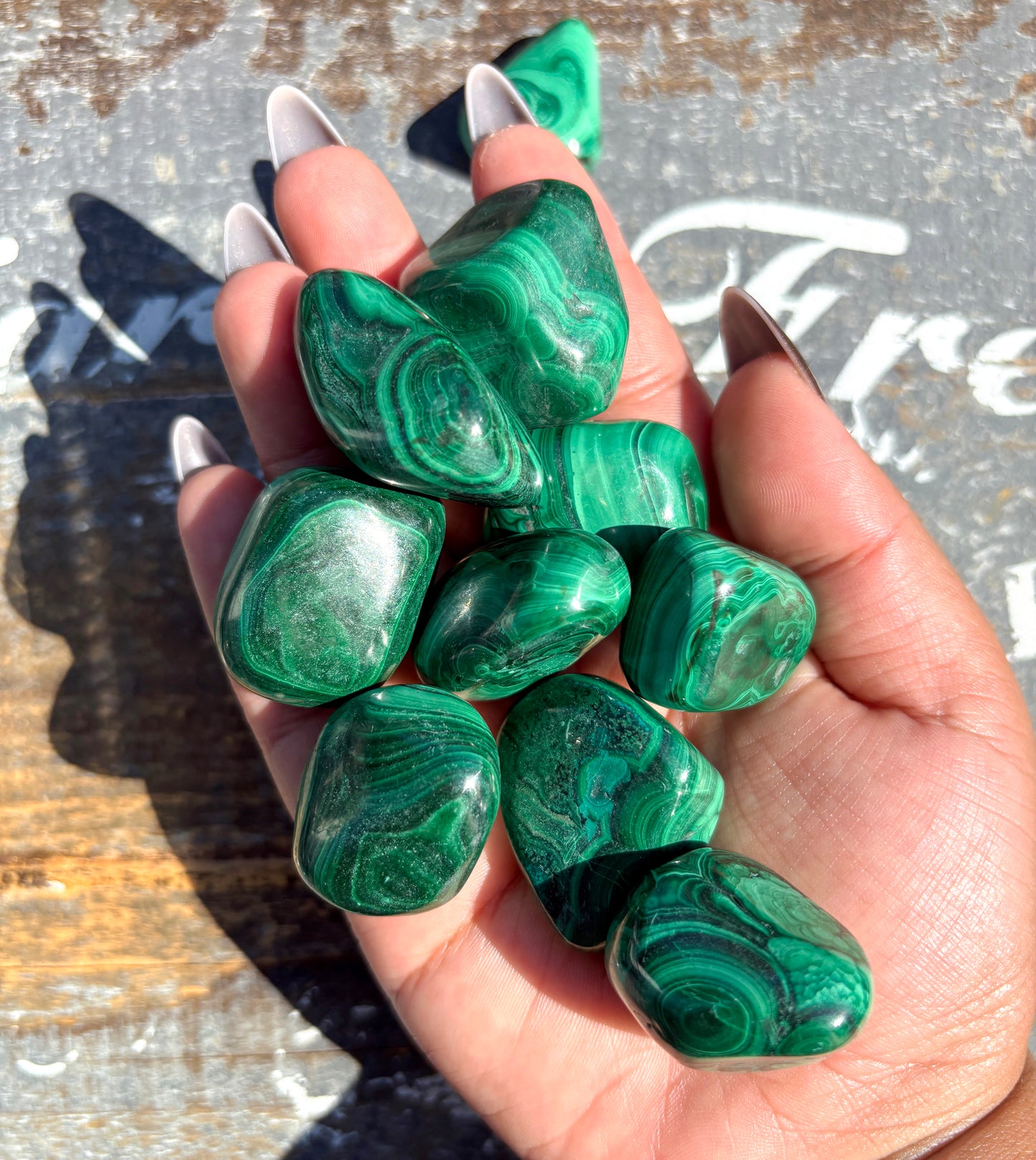 One (1) Malachite Tumble | Intuitvley chosen