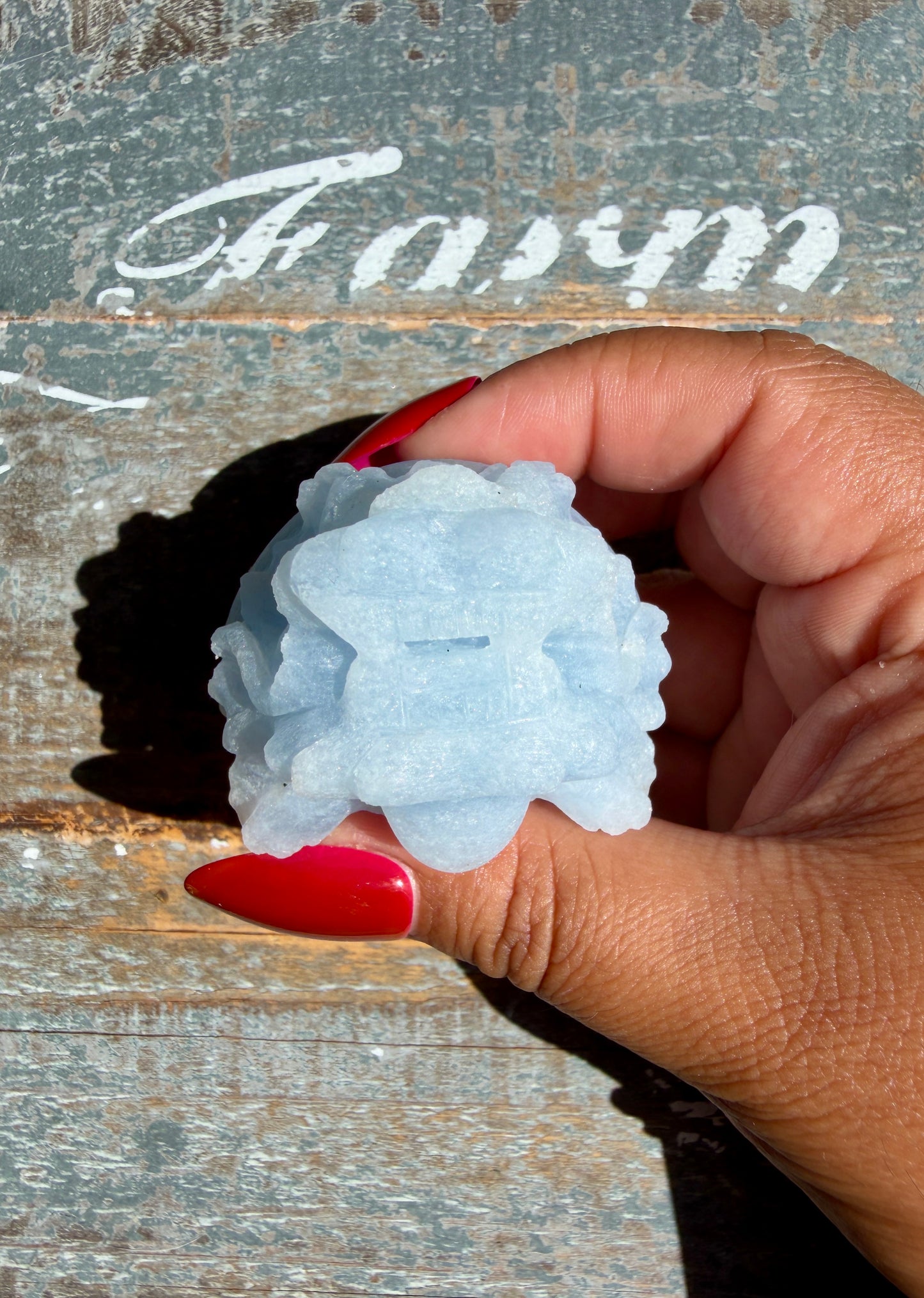 Angelite Dragon Turtle | Opt T (Matte Polished)