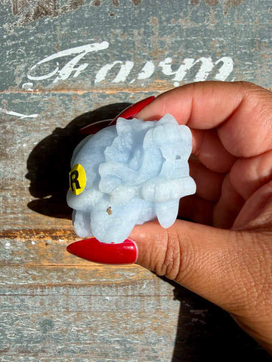 Angelite Dragon Turtle | Opt R (Matte Polished)