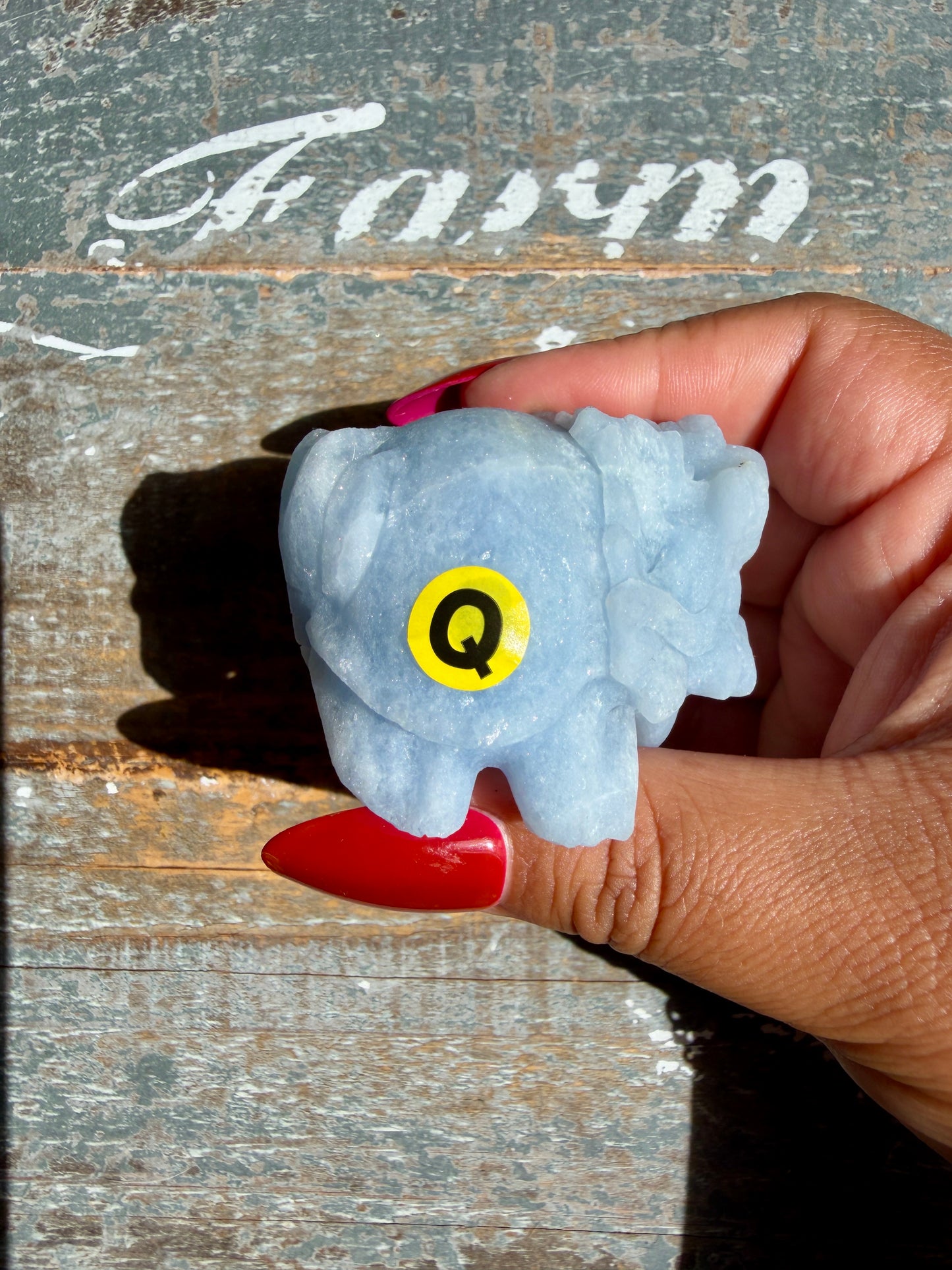 Angelite Dragon Turtle | Opt Q (Matte Polished)
