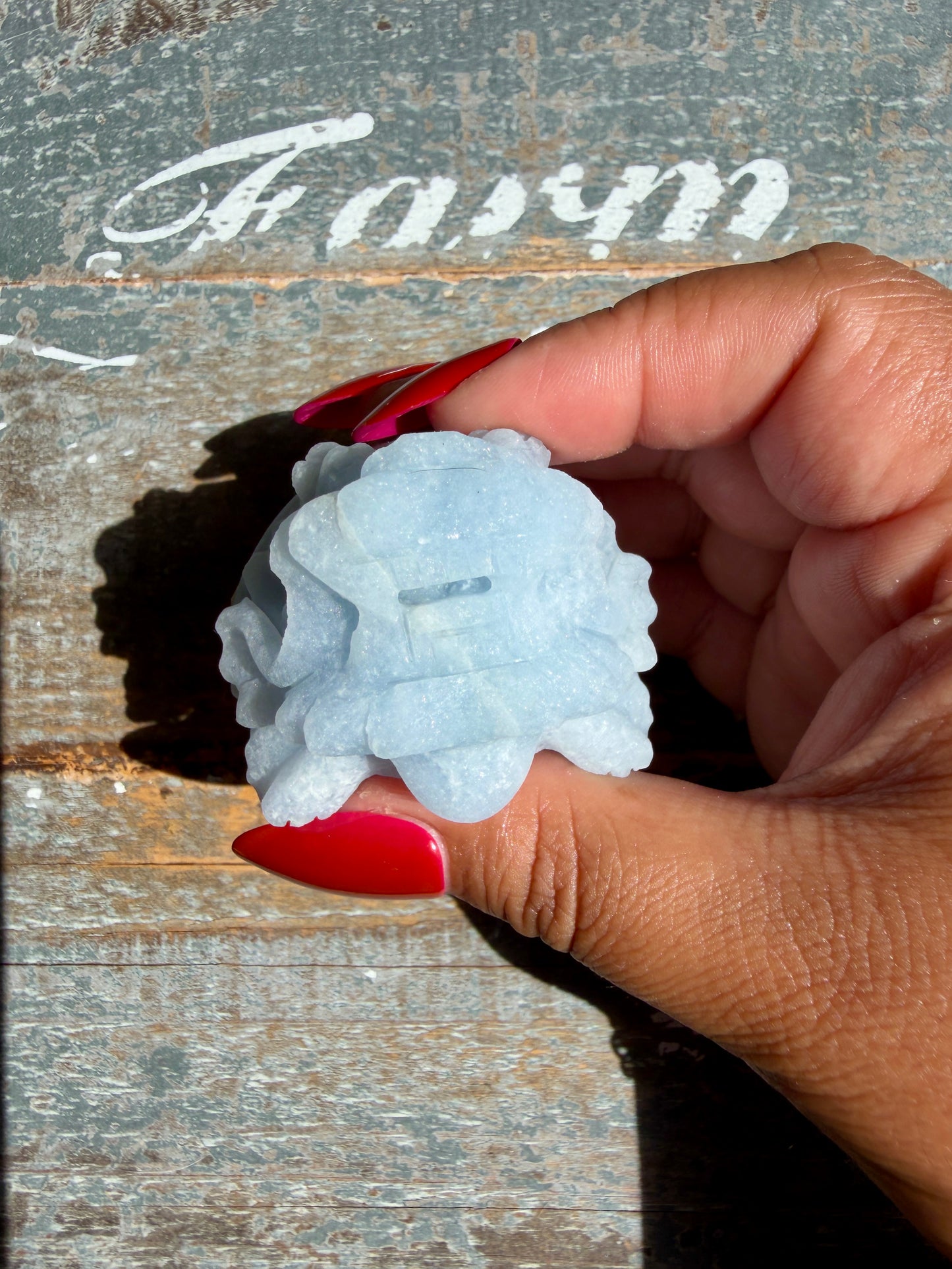 Angelite Dragon Turtle | Opt Q (Matte Polished)