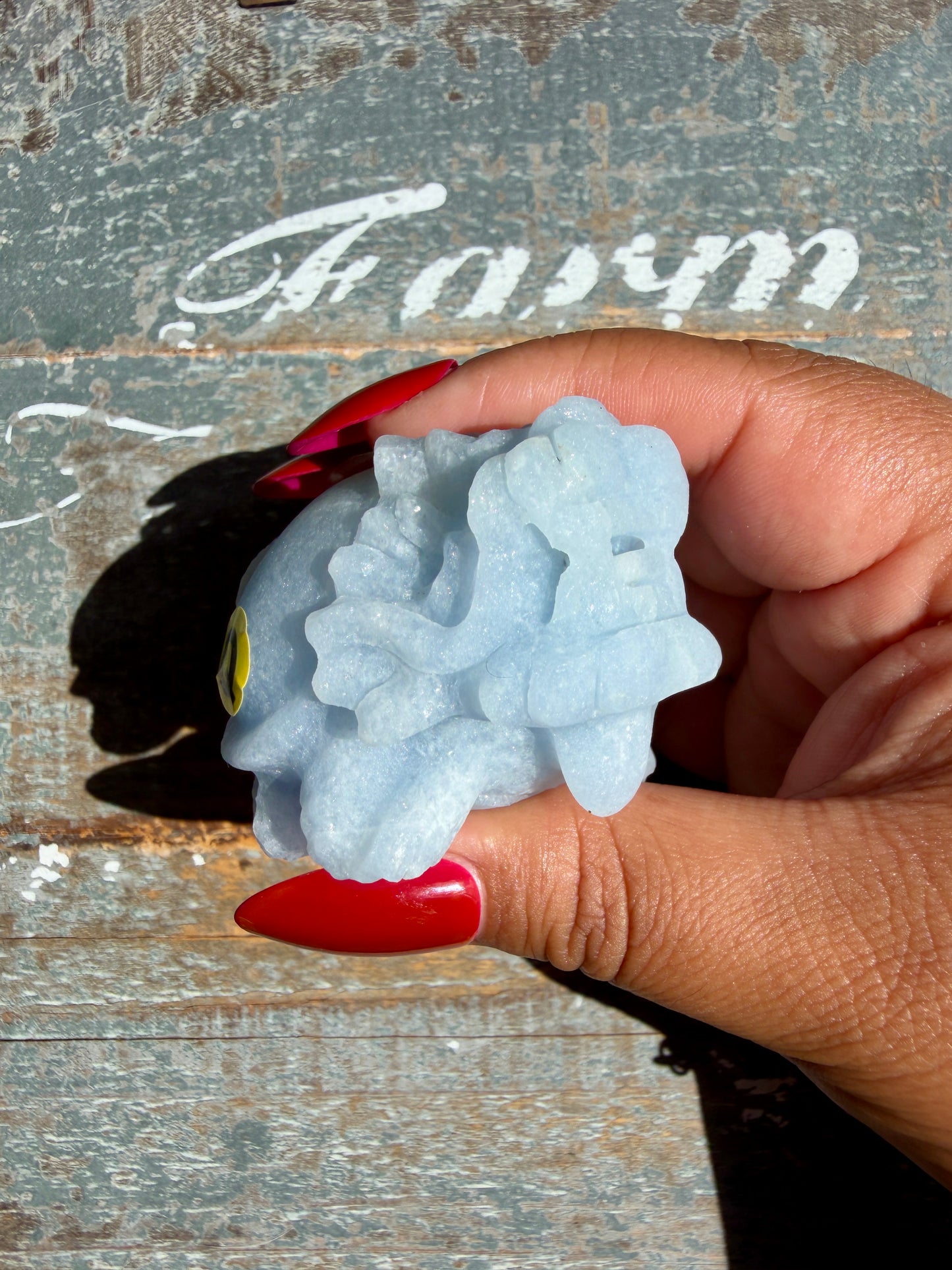 Angelite Dragon Turtle | Opt Q (Matte Polished)