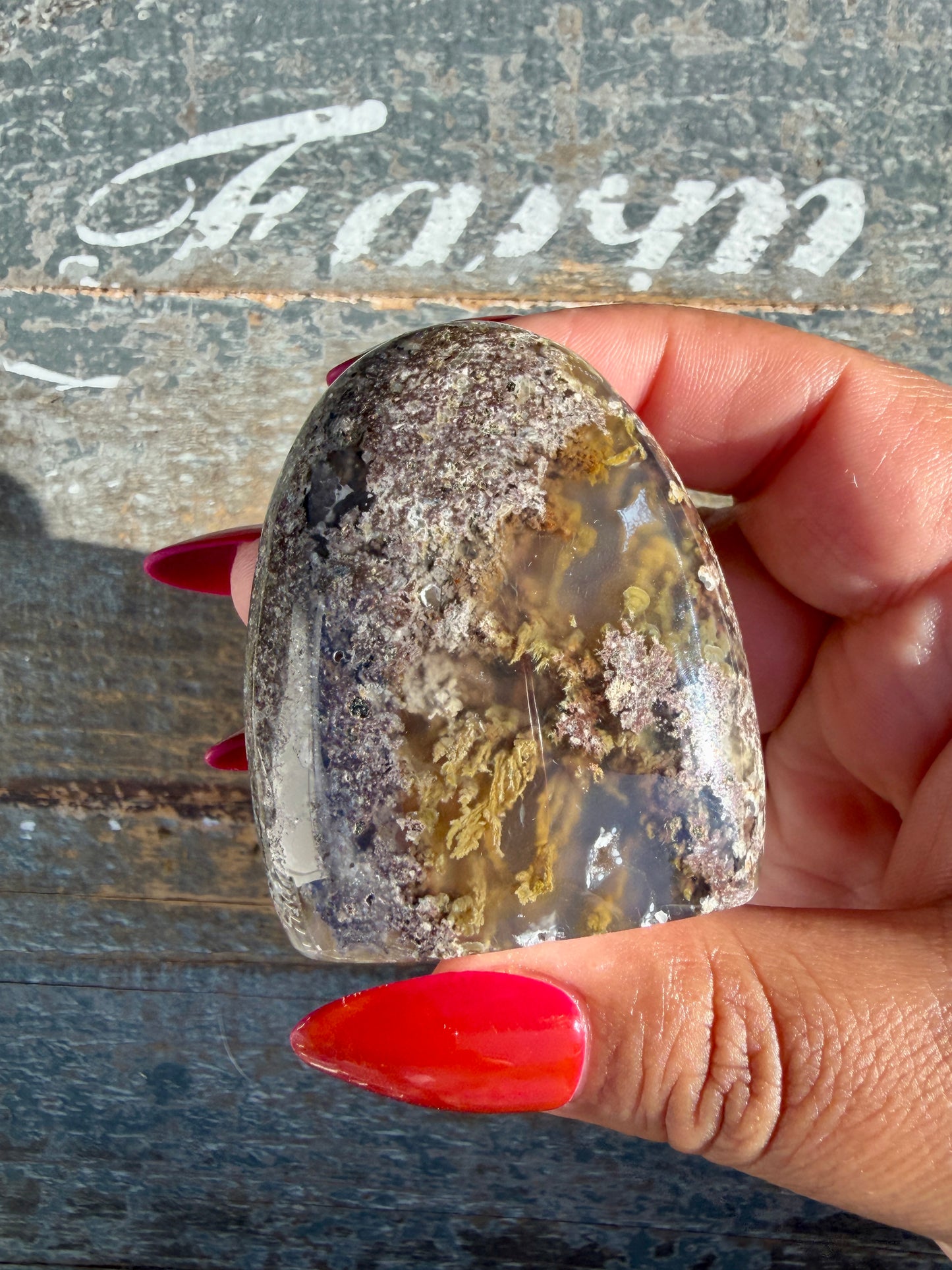 Gorgeous Indonesian Scenic Moss Agate Freeform | Opt 7