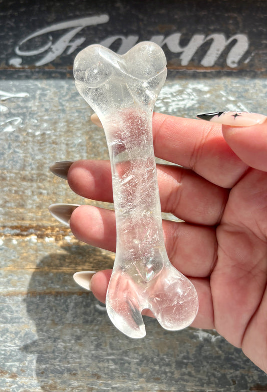 Gorgeous Clear Quartz Bone Carving from Brazil