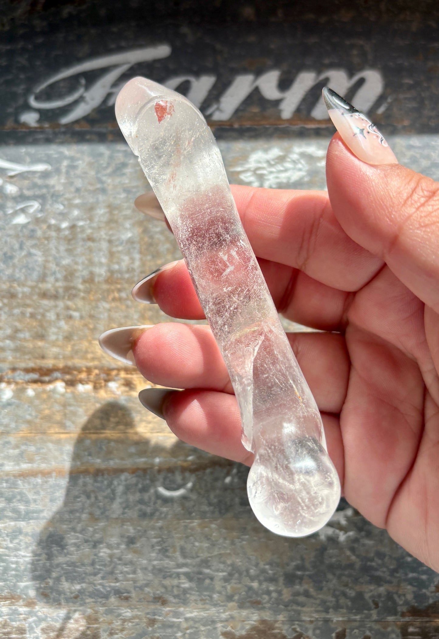 Gorgeous Clear Quartz Bone Carving from Brazil