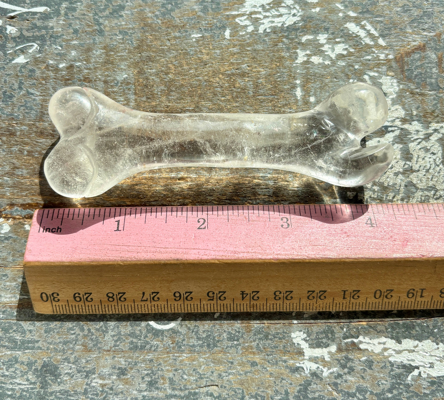 Gorgeous Clear Quartz Bone Carving from Brazil