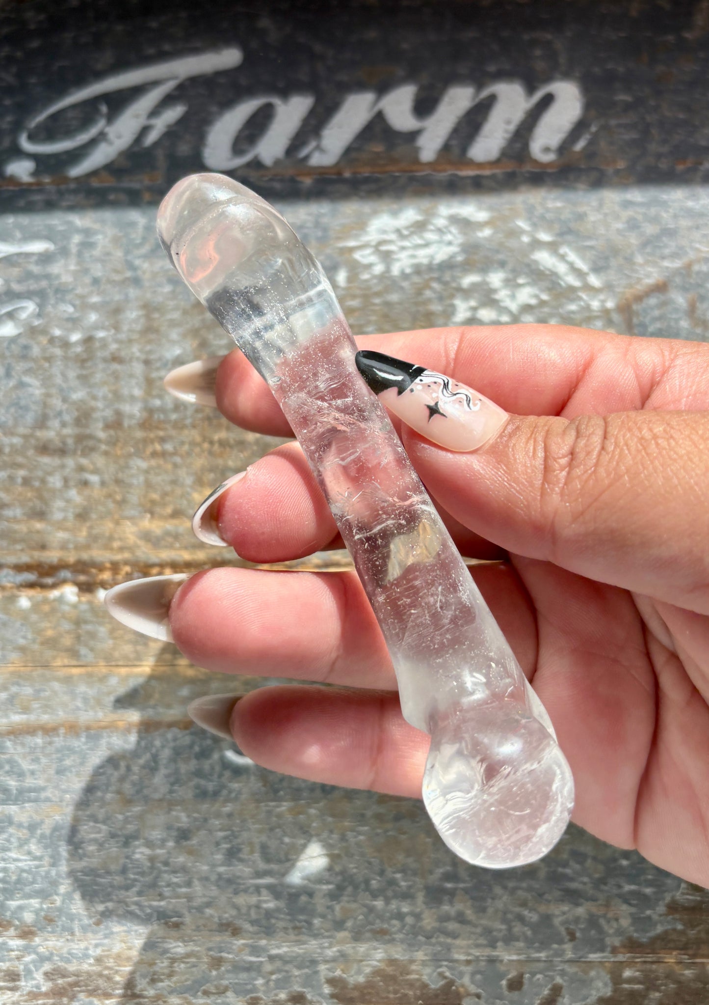 Gorgeous Clear Quartz Bone Carving from Brazil