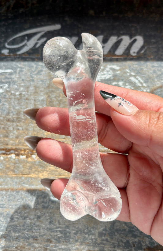 Gorgeous Clear Quartz Bone Carving from Brazil