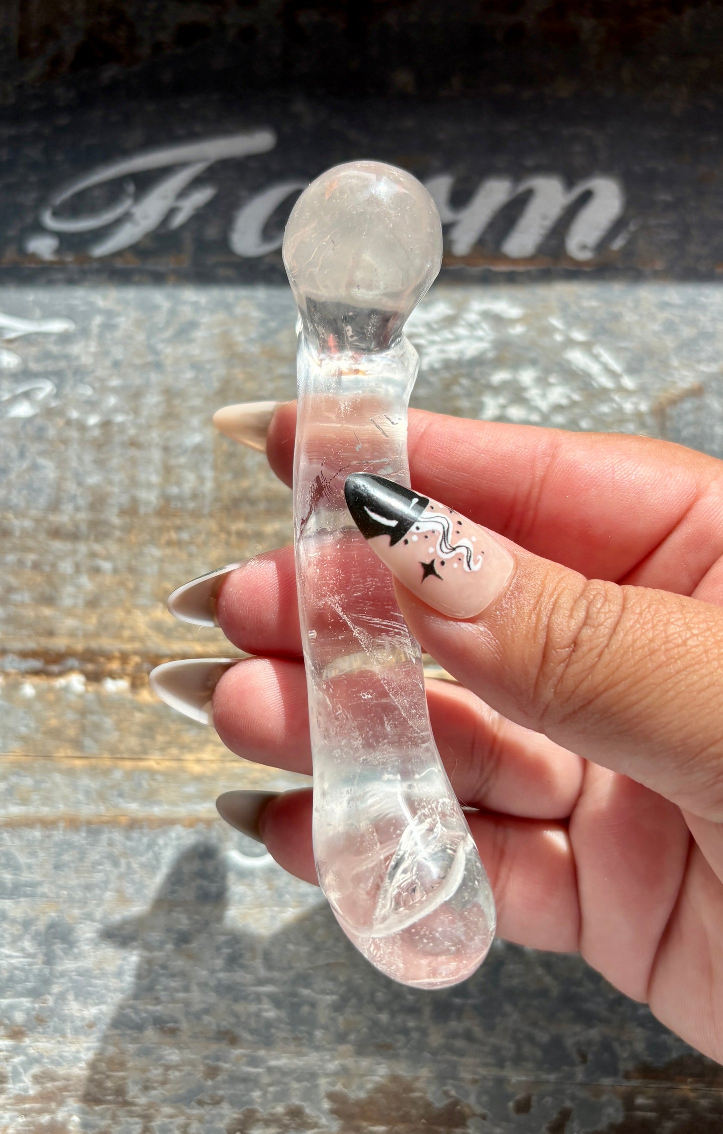 Gorgeous Clear Quartz Bone Carving from Brazil