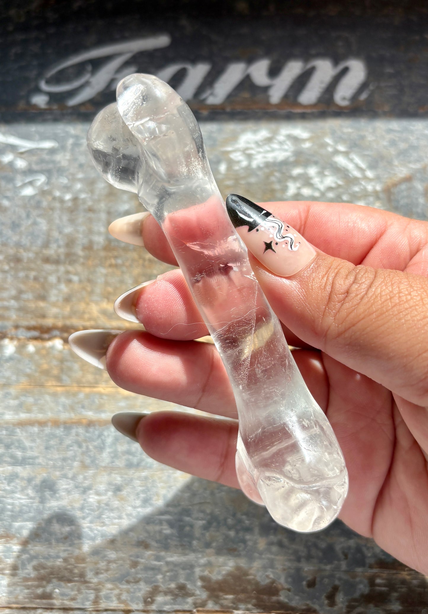 Gorgeous Clear Quartz Bone Carving from Brazil