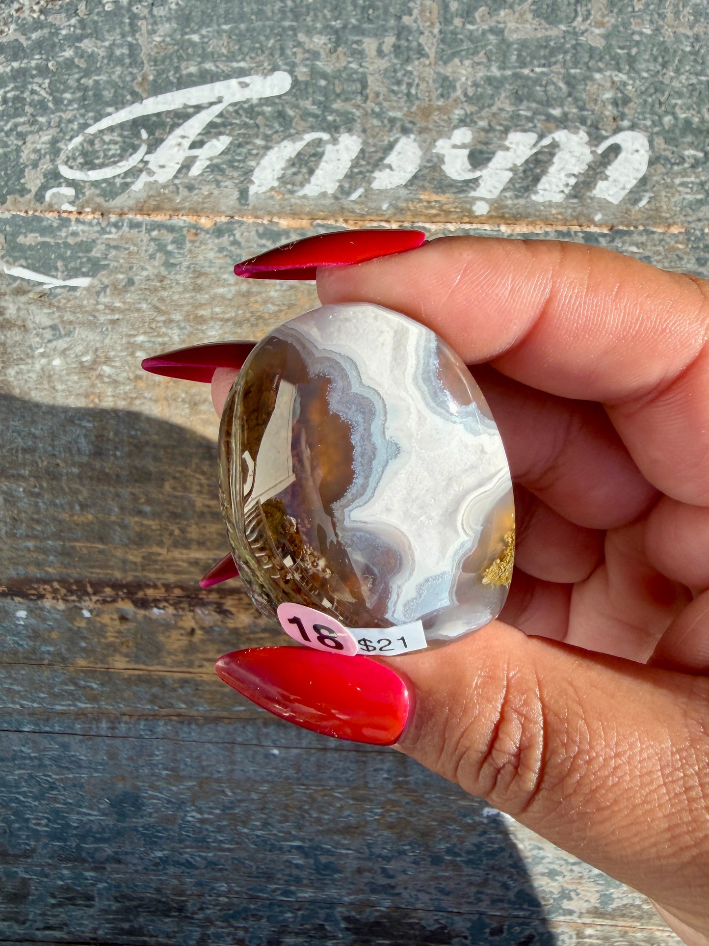 Gorgeous Indonesian Scenic Moss Agate Freeform | Opt 18