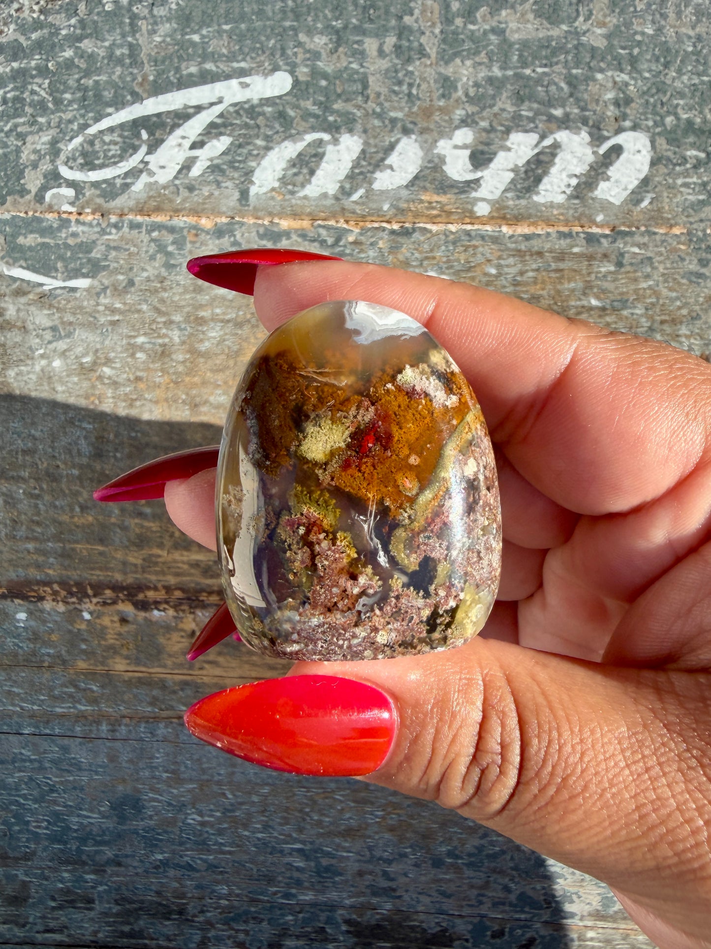Gorgeous Indonesian Scenic Moss Agate Freeform | Opt 18