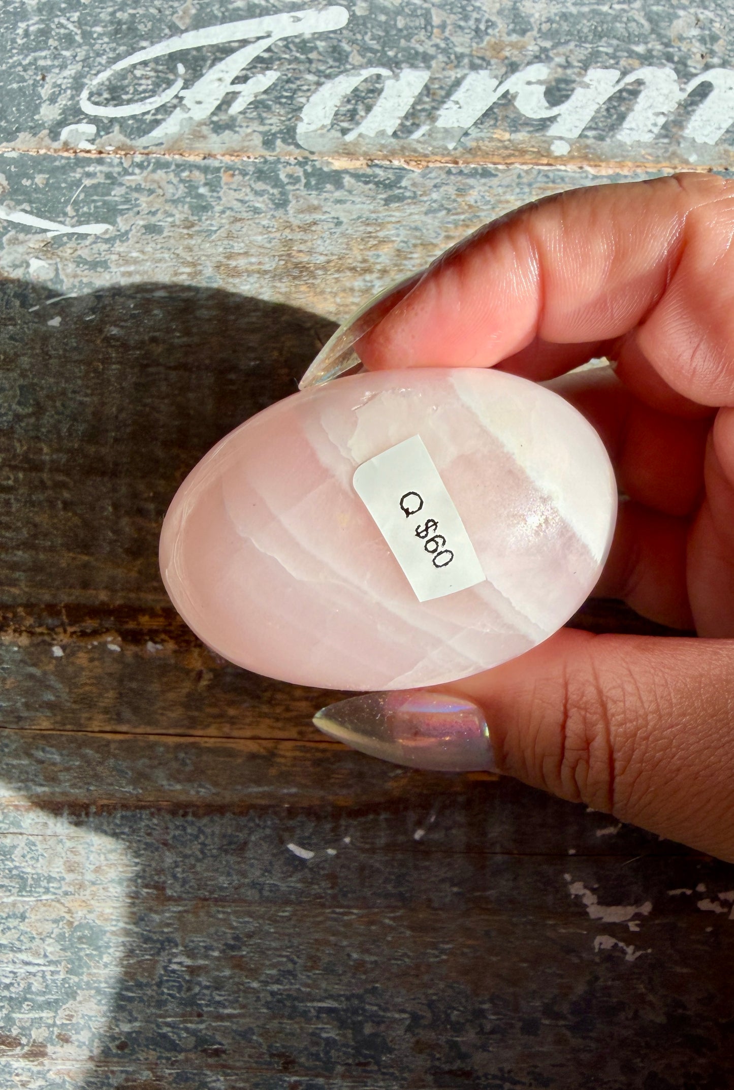 Gorgeous Pink Mangano Egg from Peru *UV Reactive | Opt Q