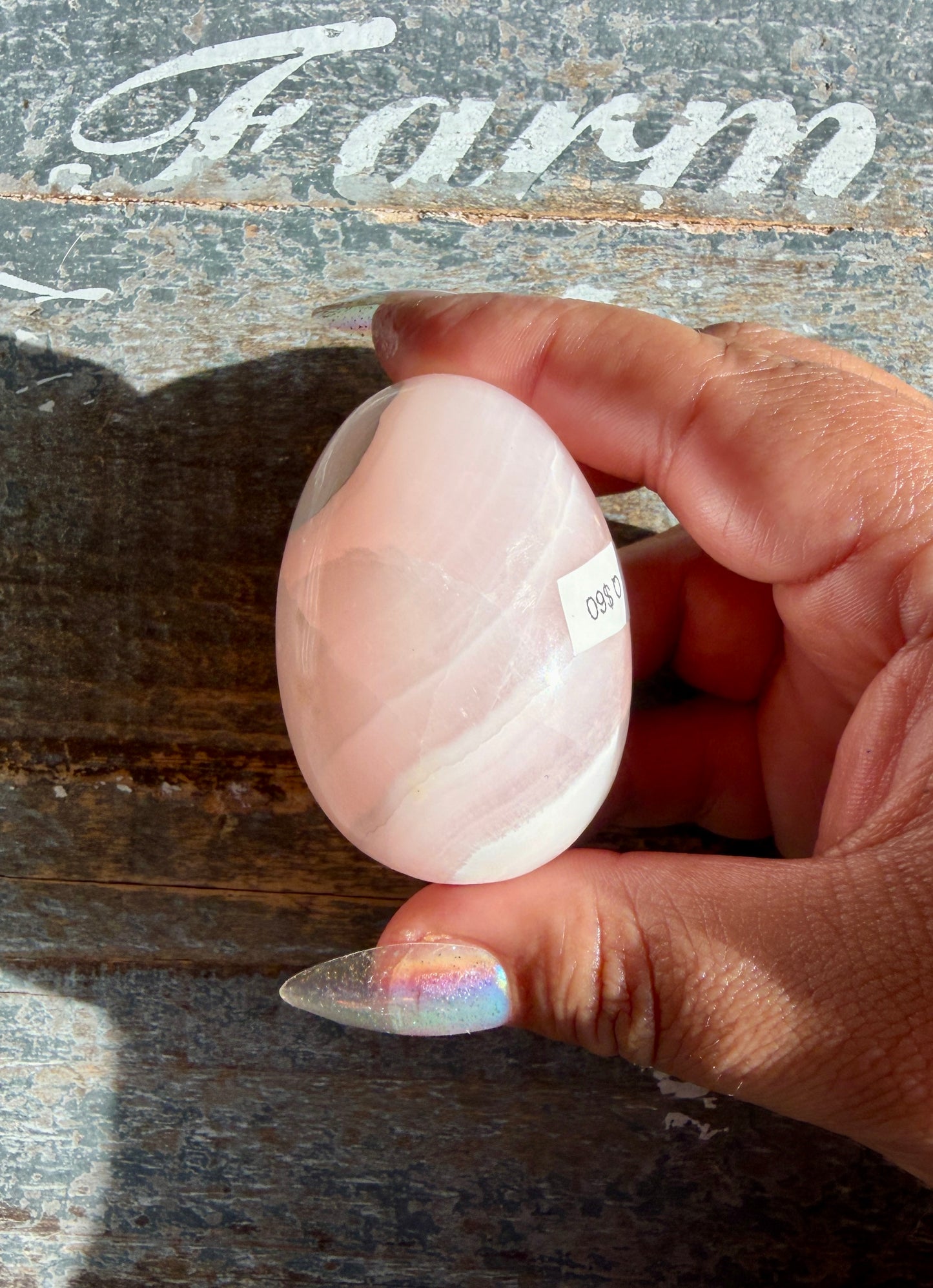 Gorgeous Pink Mangano Egg from Peru *UV Reactive | Opt Q