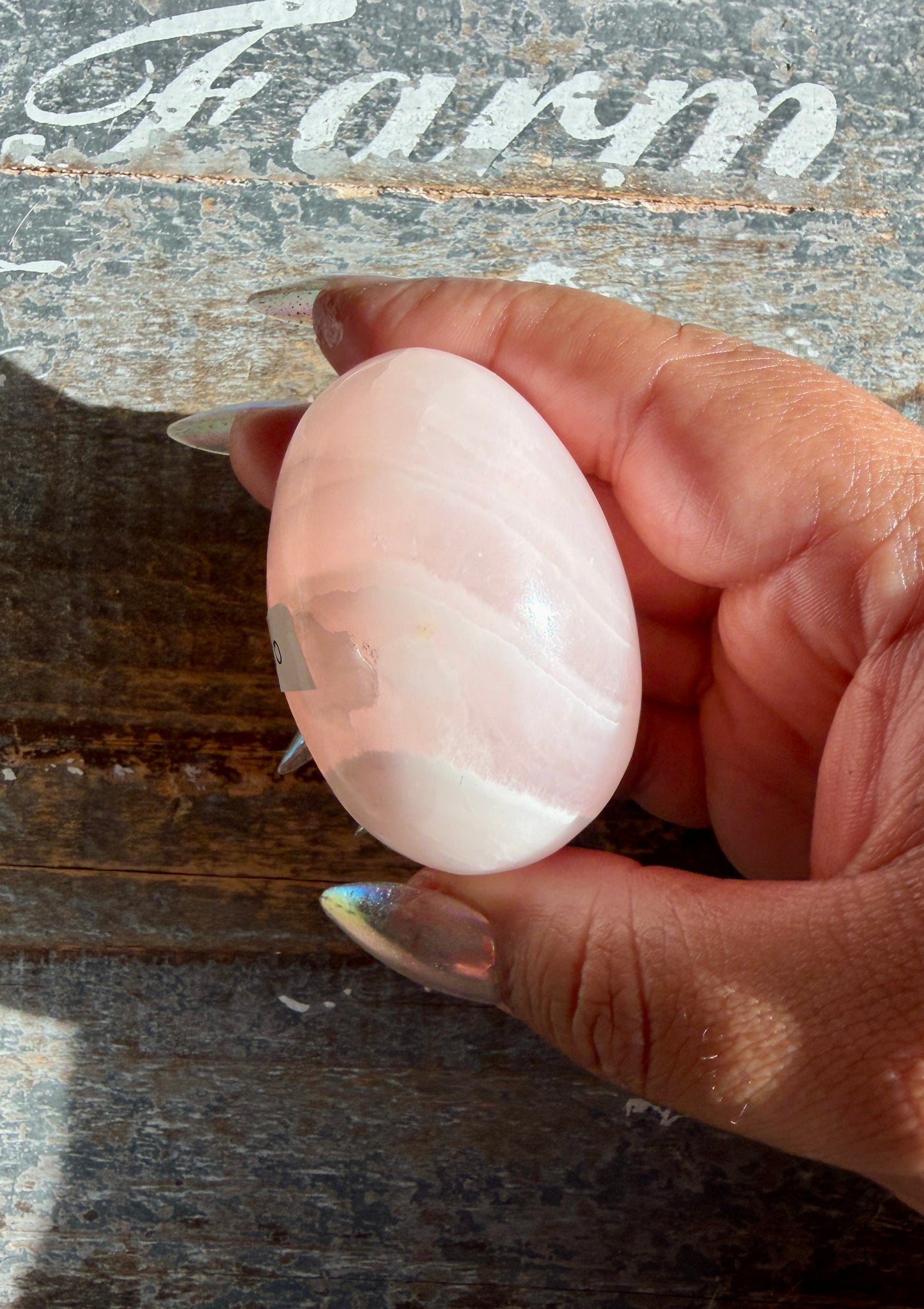 Gorgeous Pink Mangano Egg from Peru *UV Reactive | Opt Q