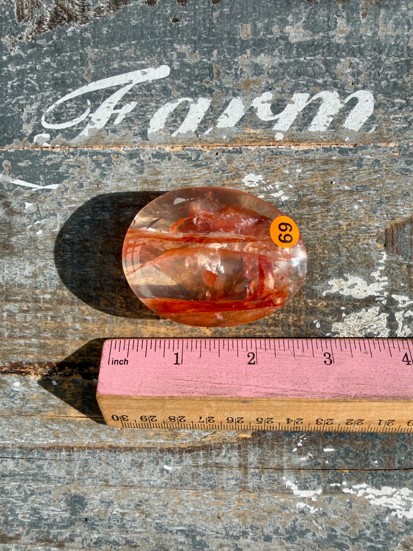 Gorgeous High Quality Fire Quartz Palm Stone | Opt 69