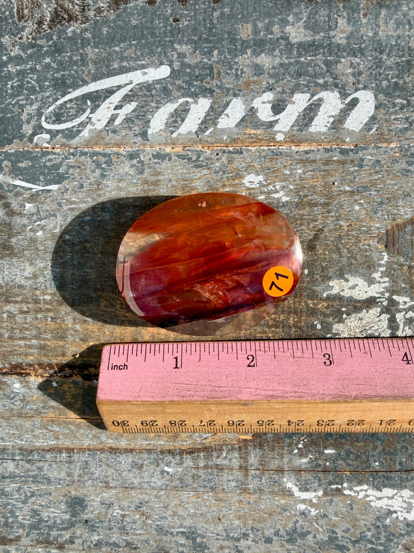 Gorgeous High Quality Fire Quartz Palm Stone | Opt 71