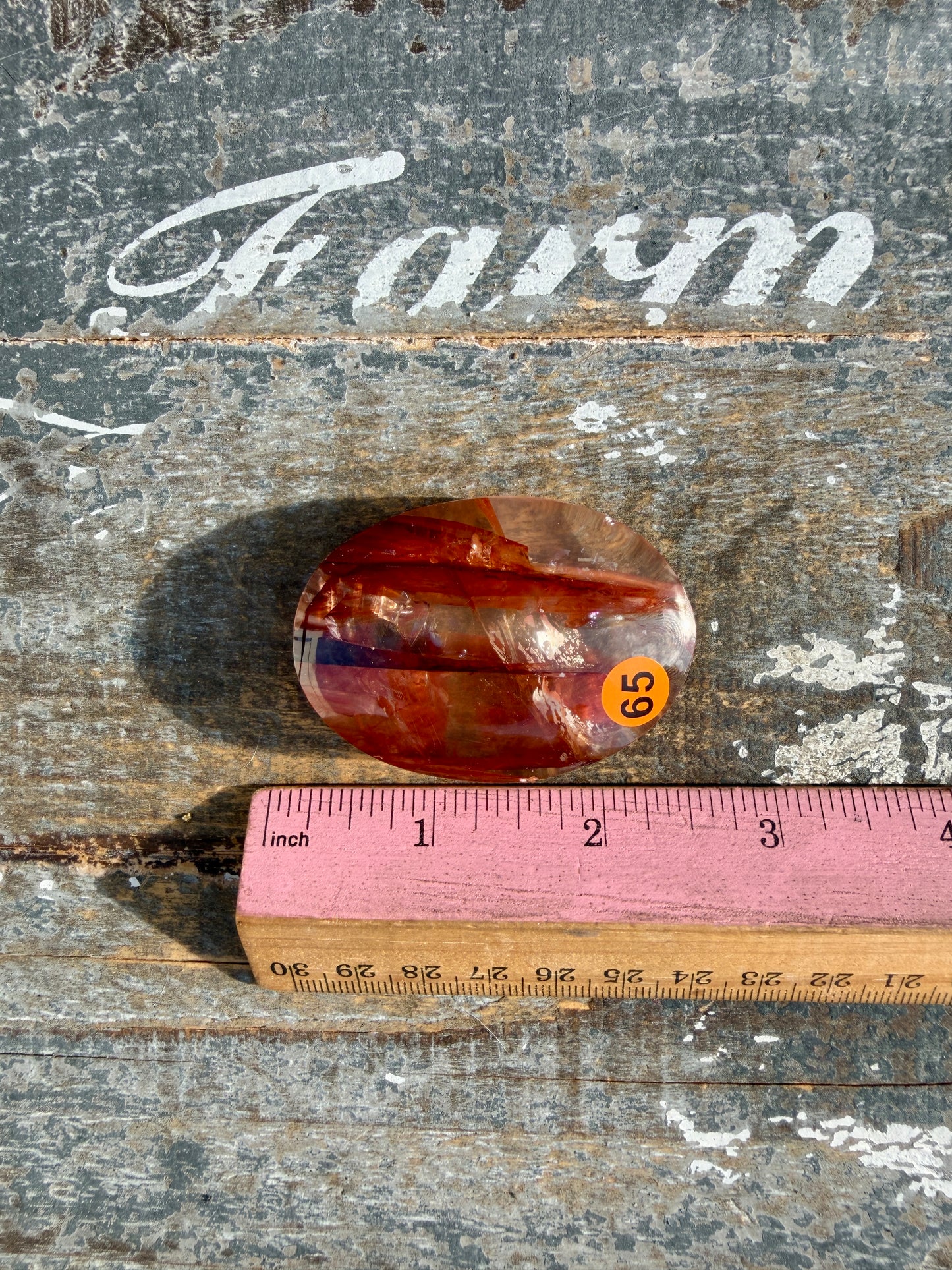 Gorgeous High Quality Fire Quartz Palm Stone | Opt 65