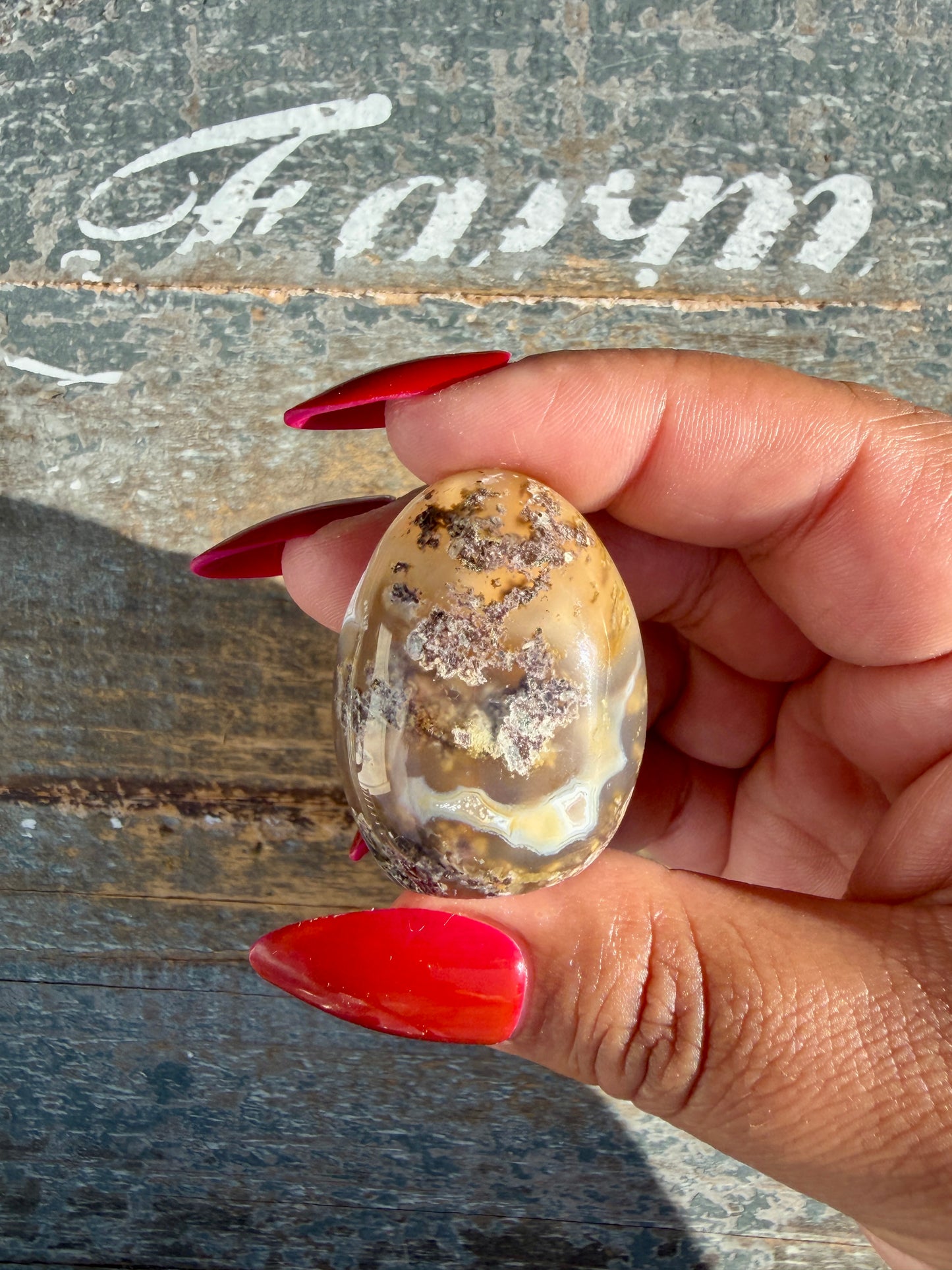 Gorgeous Indonesian Scenic Moss Agate Freeform | Opt 37