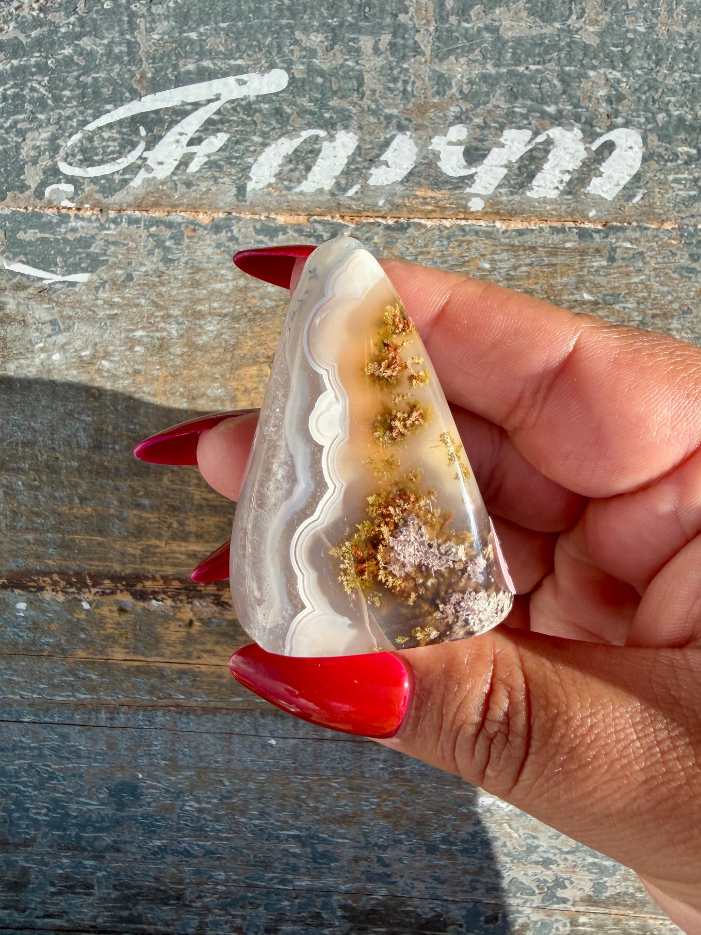 Gorgeous Indonesian Scenic Moss Agate Freeform | Opt 5