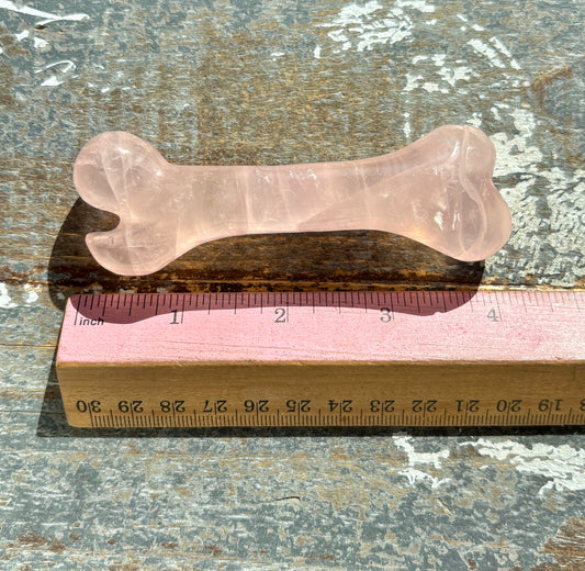 Gorgeous Rose Quartz Hand Carved Bone from Madagascar | C