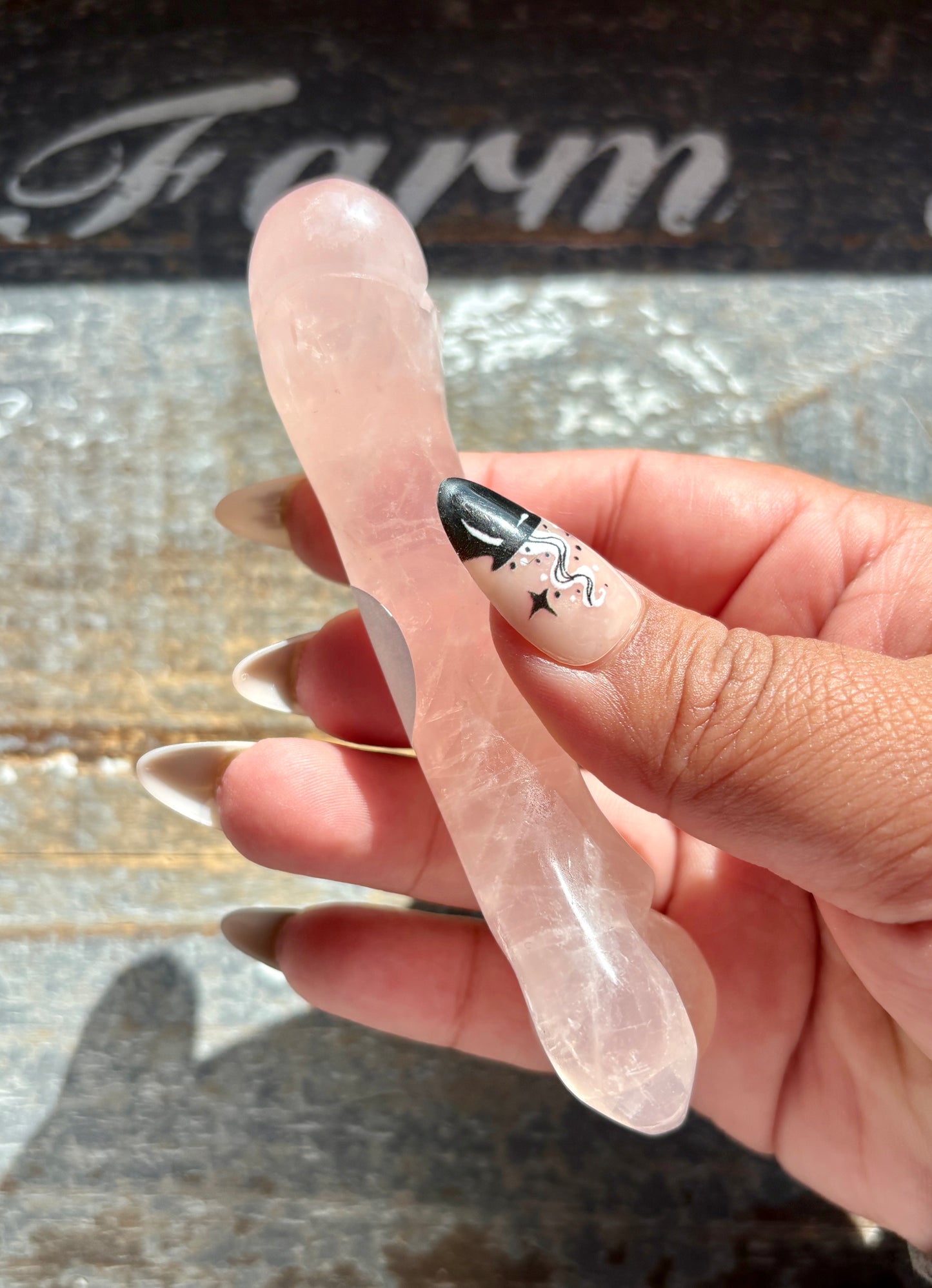 Gorgeous Rose Quartz Hand Carved Bone from Madagascar | B