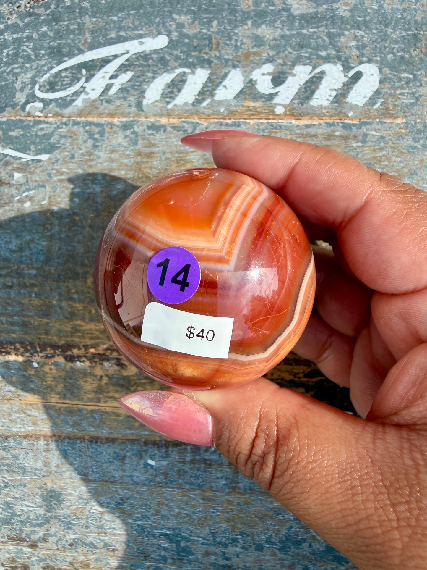 Gorgeous Carnelian/Orca Agate Sphere | Opt 14