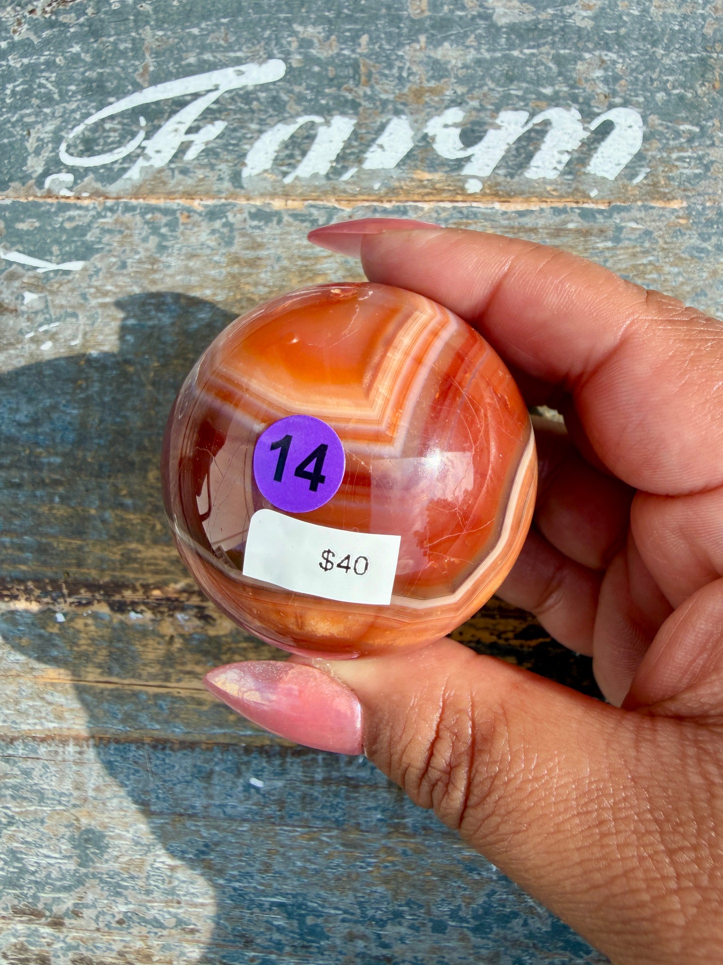 Gorgeous Carnelian/Orca Agate Sphere | Opt 14