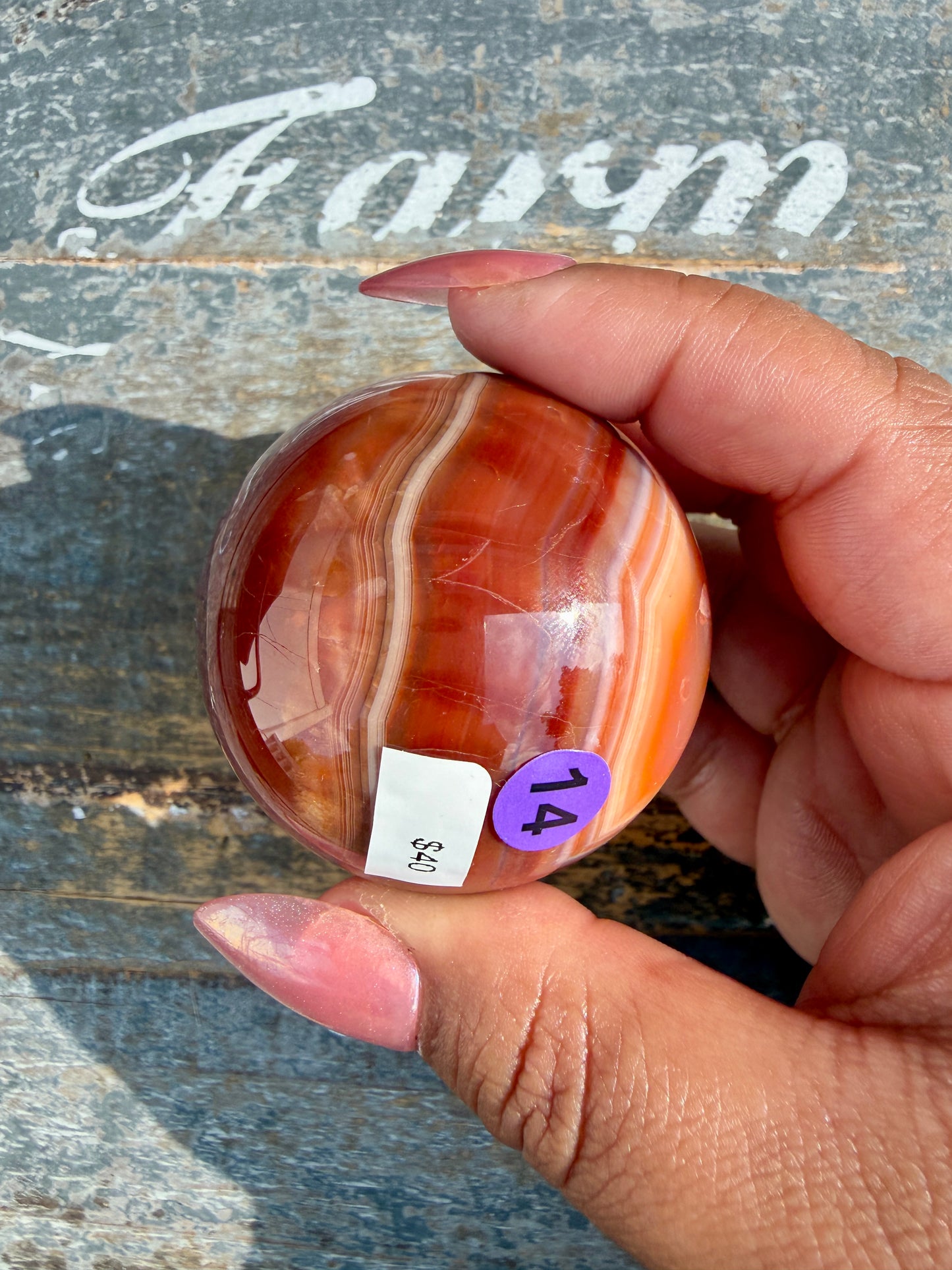 Gorgeous Carnelian/Orca Agate Sphere | Opt 14