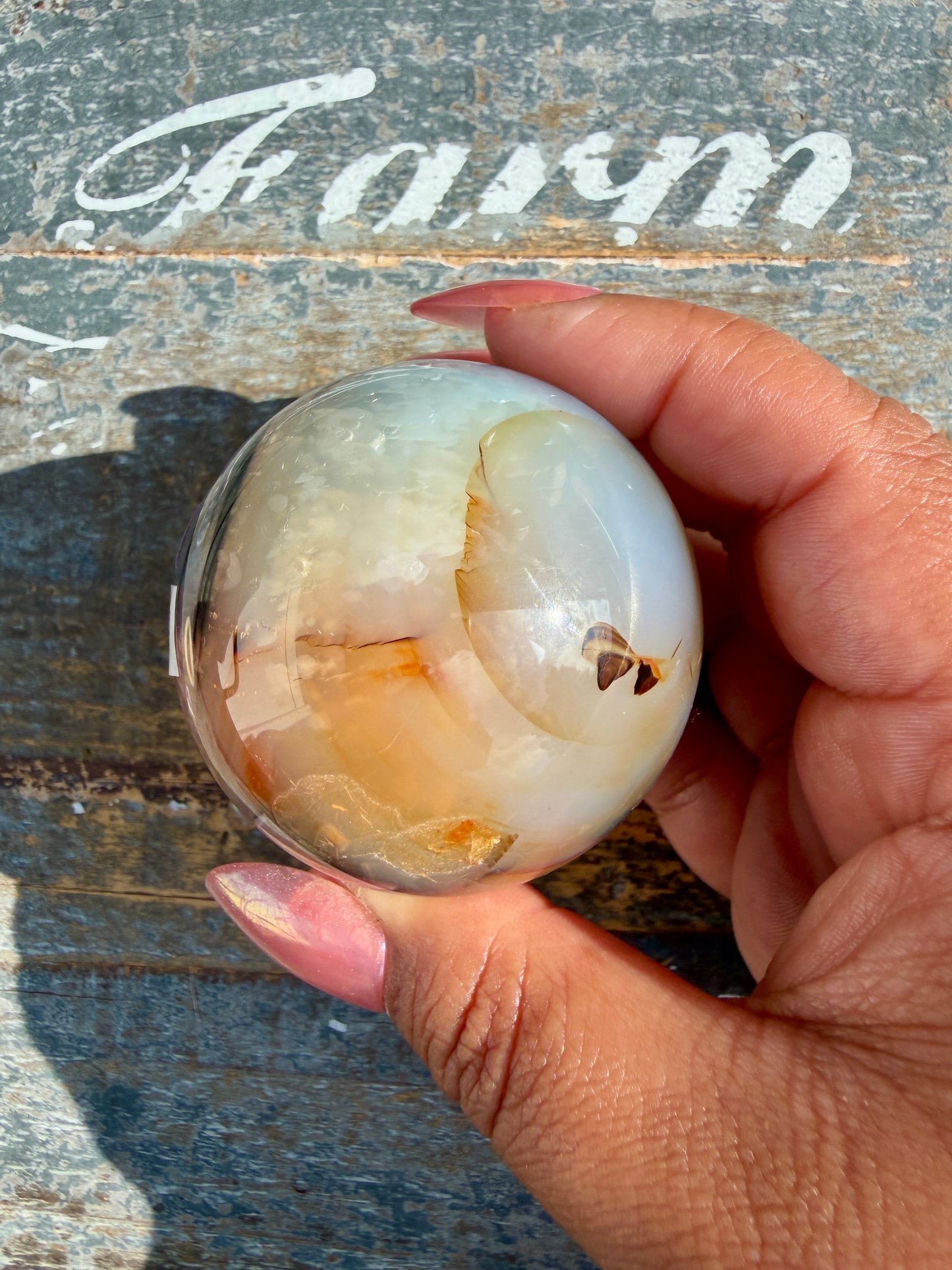 Gorgeous Carnelian/Orca Agate Sphere | Opt 21