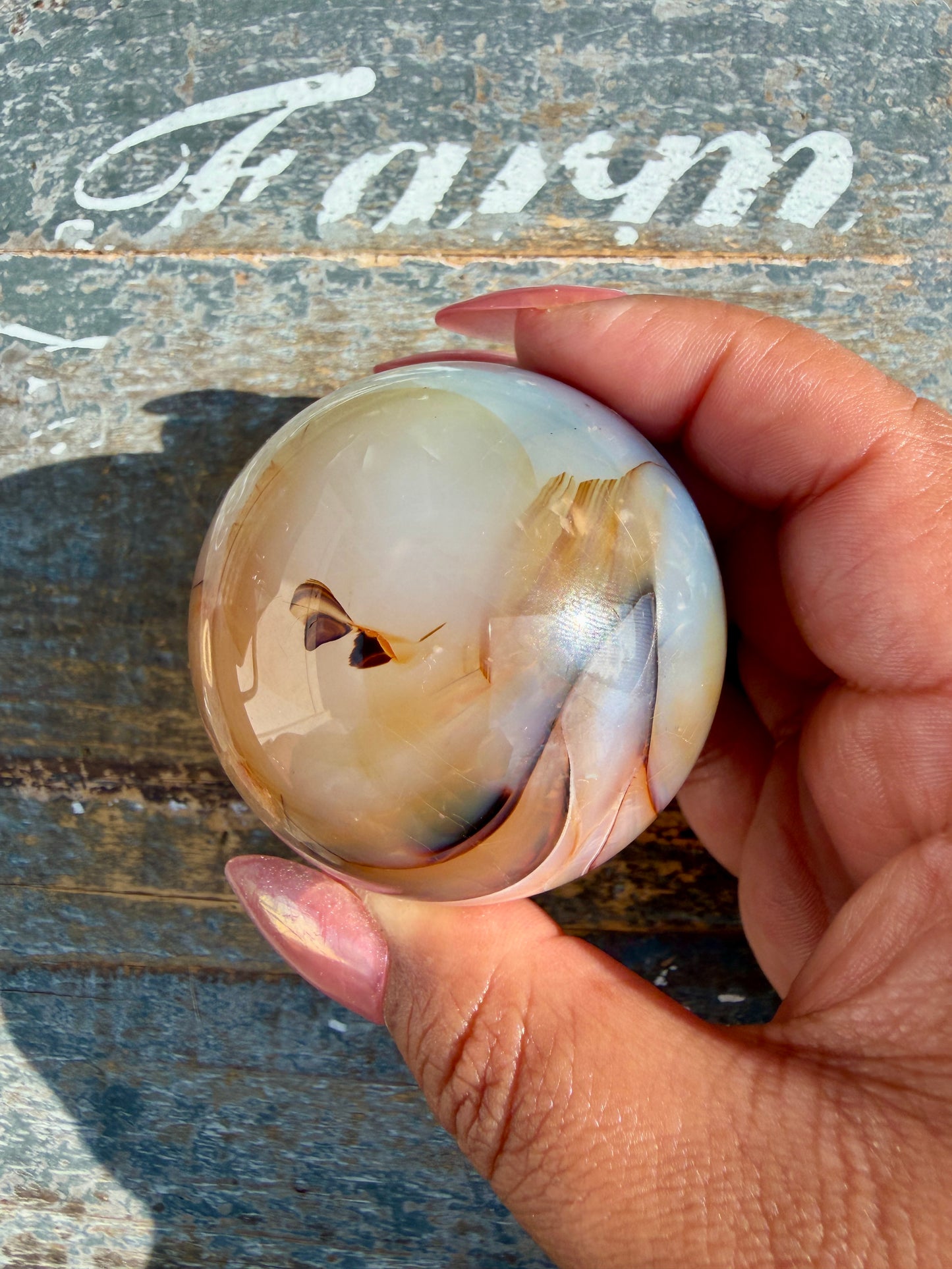Gorgeous Carnelian/Orca Agate Sphere | Opt 21