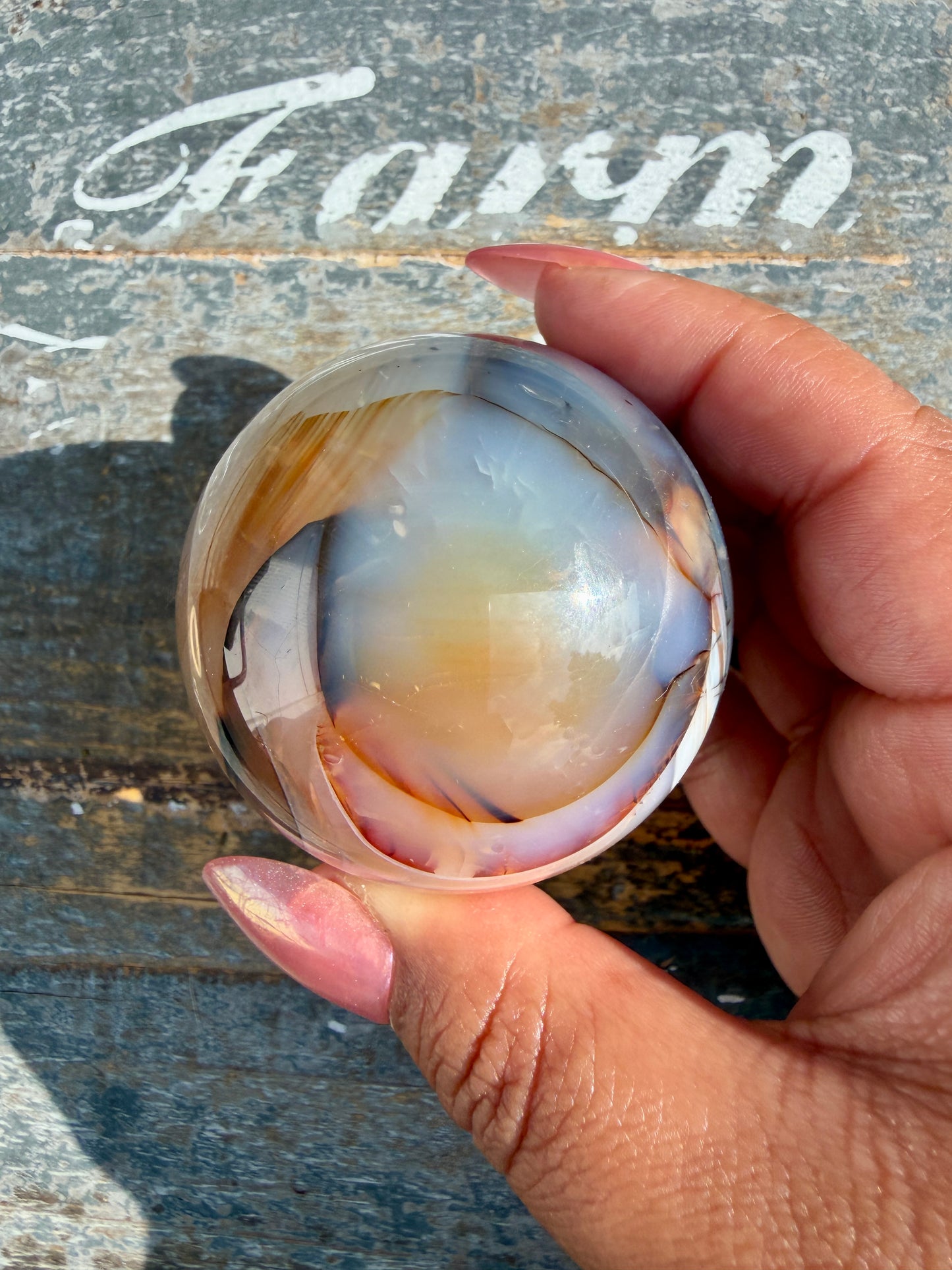 Gorgeous Carnelian/Orca Agate Sphere | Opt 21