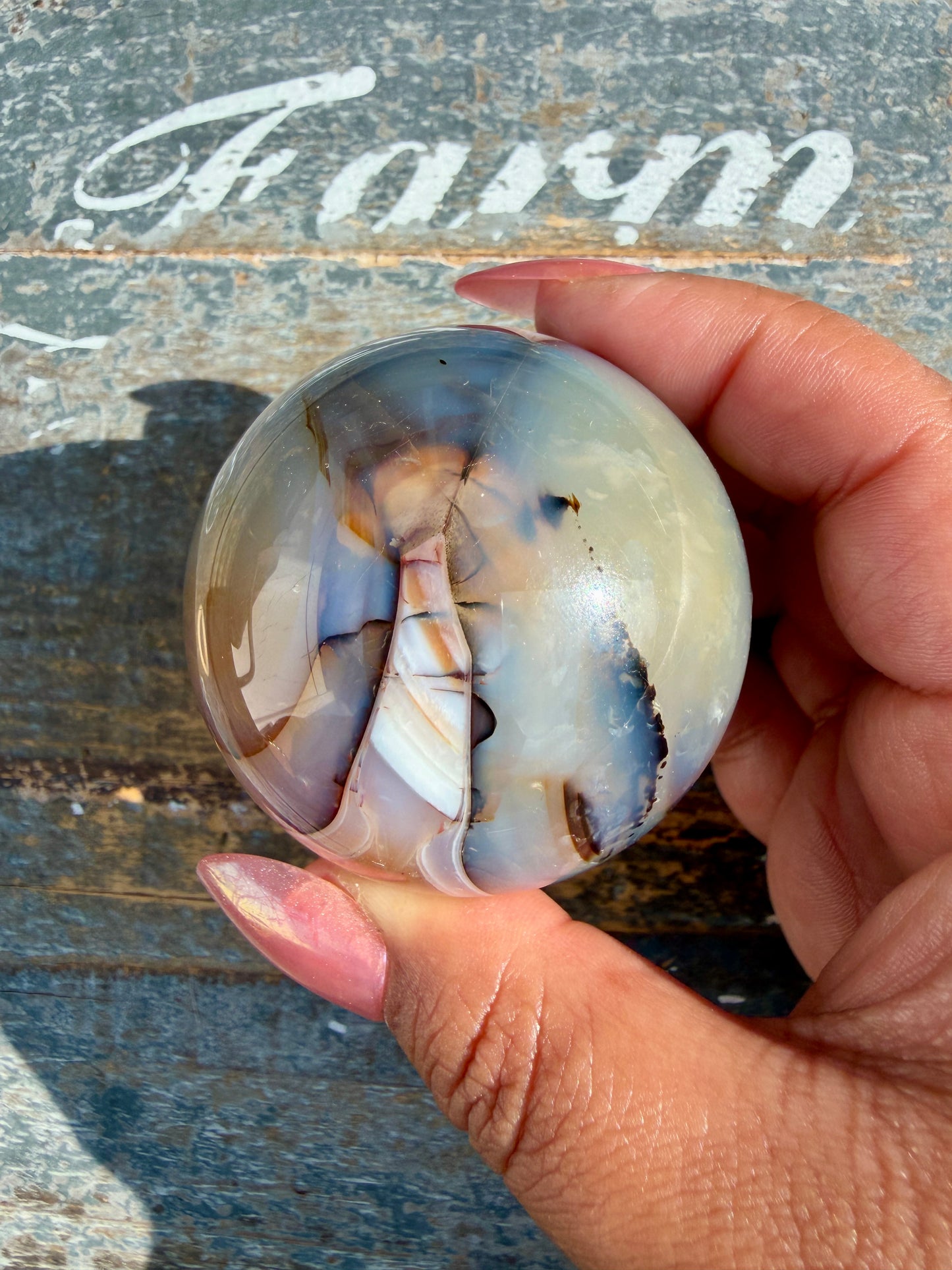 Gorgeous Carnelian/Orca Agate Sphere | Opt 21
