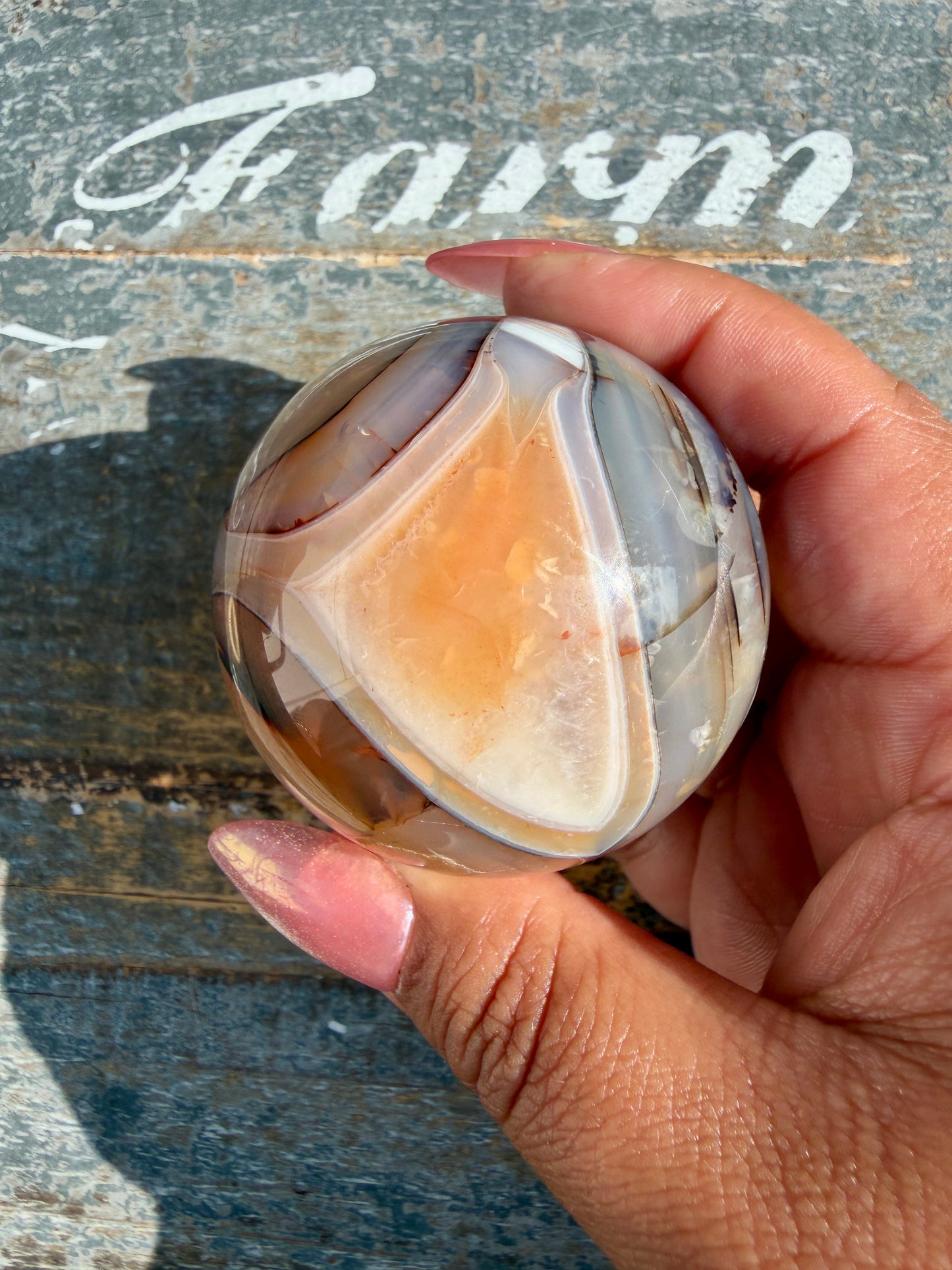 Gorgeous Carnelian/Orca Agate Sphere | Opt 21