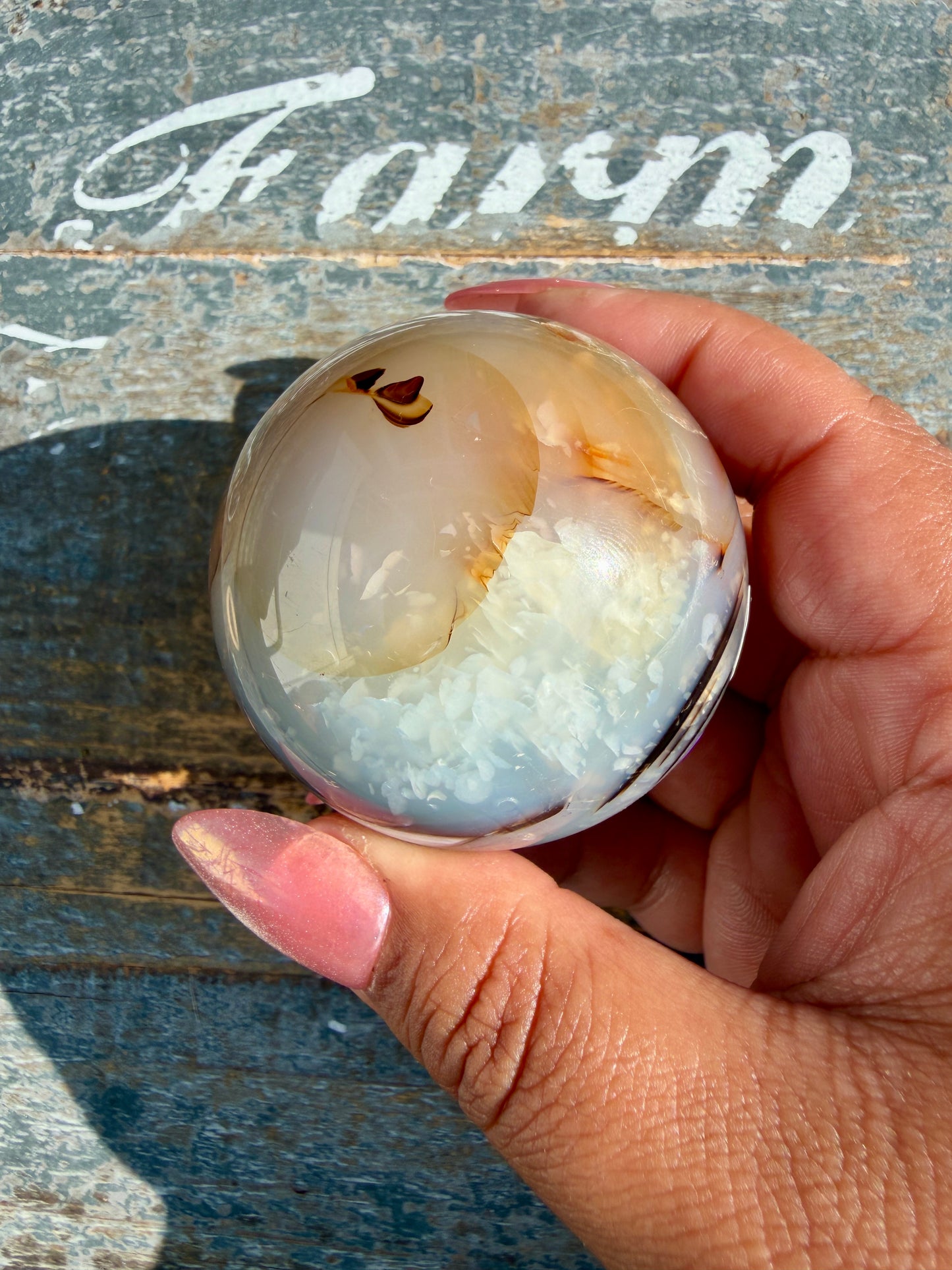 Gorgeous Carnelian/Orca Agate Sphere | Opt 21