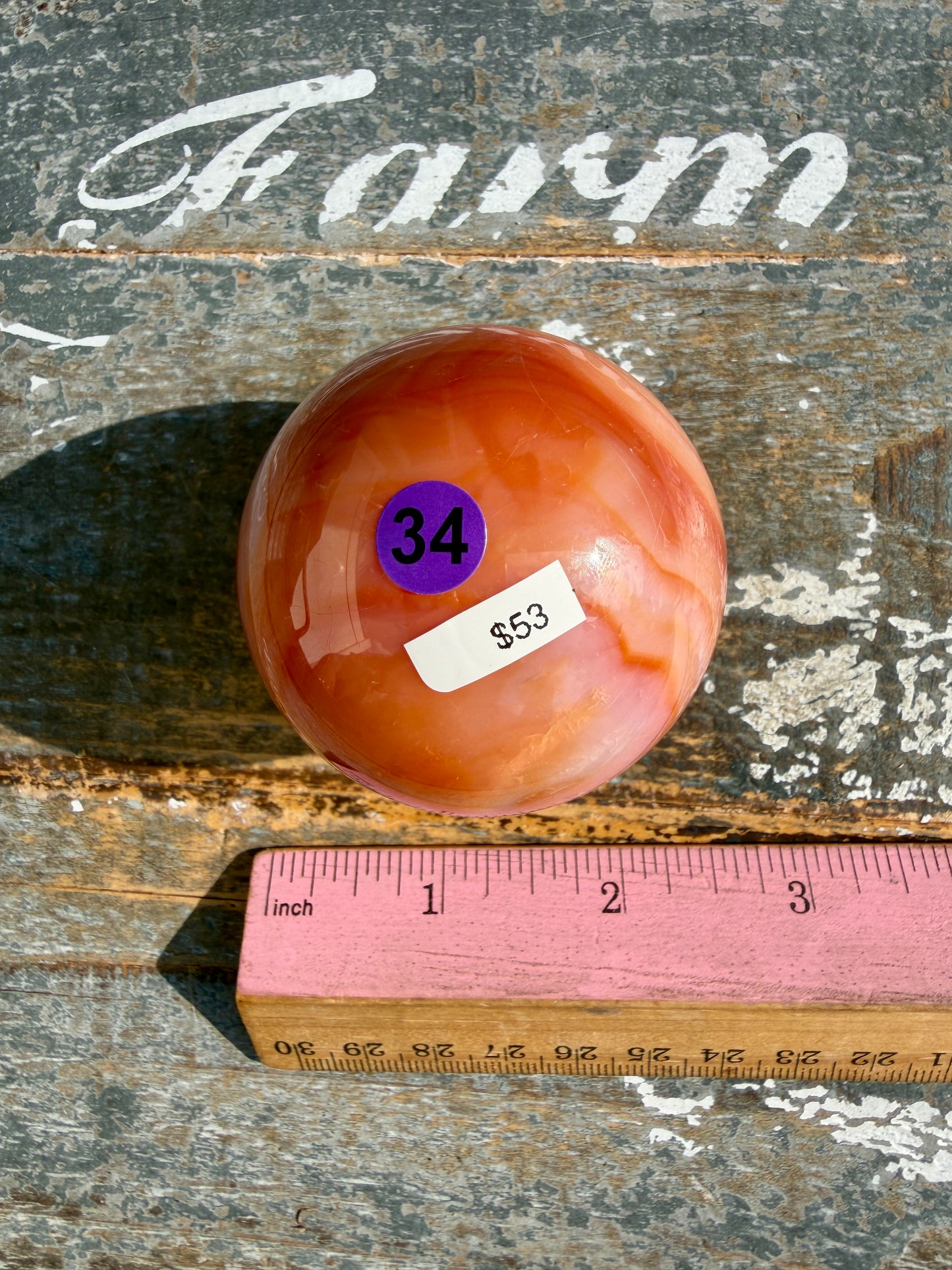 Gorgeous Carnelian/Orca Agate Sphere | Opt 34