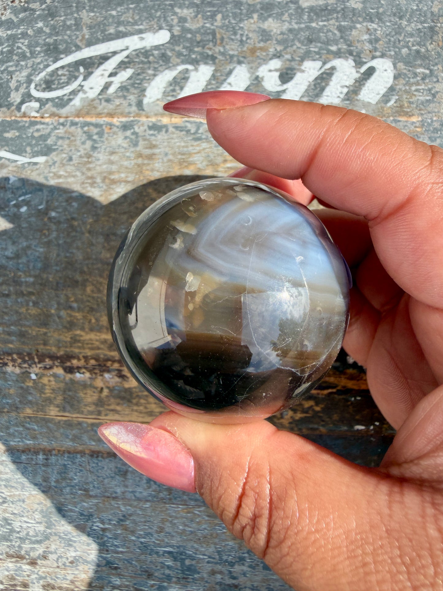 Gorgeous Carnelian/Orca Agate Sphere | Opt 15