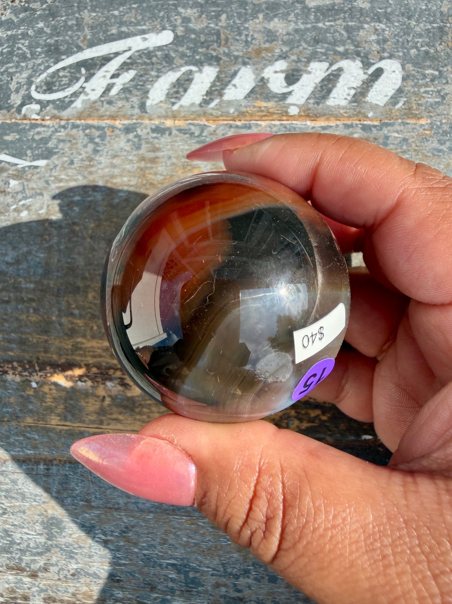 Gorgeous Carnelian/Orca Agate Sphere | Opt 15