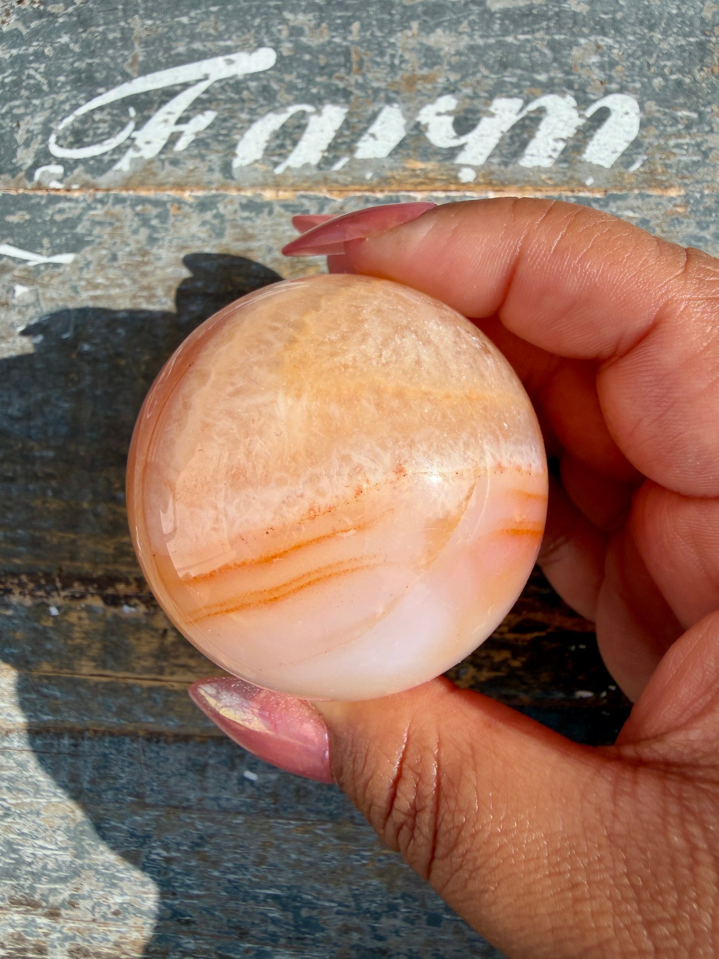 Gorgeous Carnelian/Orca Agate Sphere | Opt 35