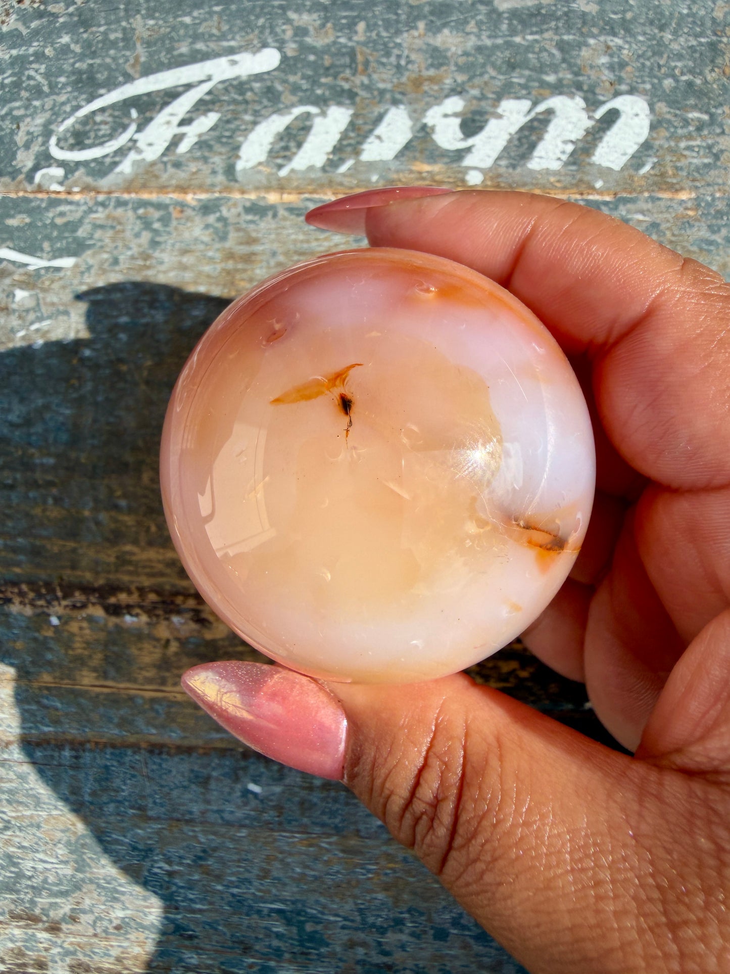 Gorgeous Carnelian/Orca Agate Sphere | Opt 35