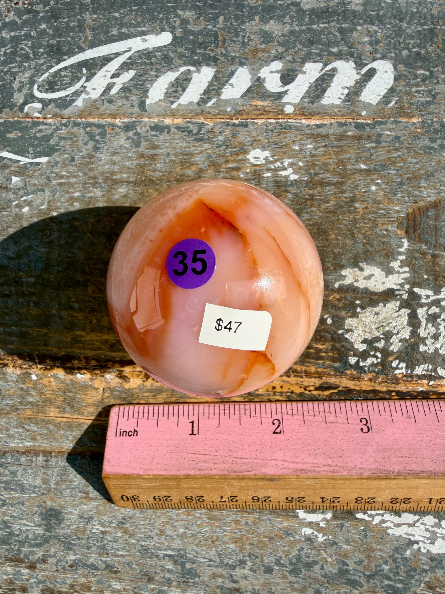 Gorgeous Carnelian/Orca Agate Sphere | Opt 35