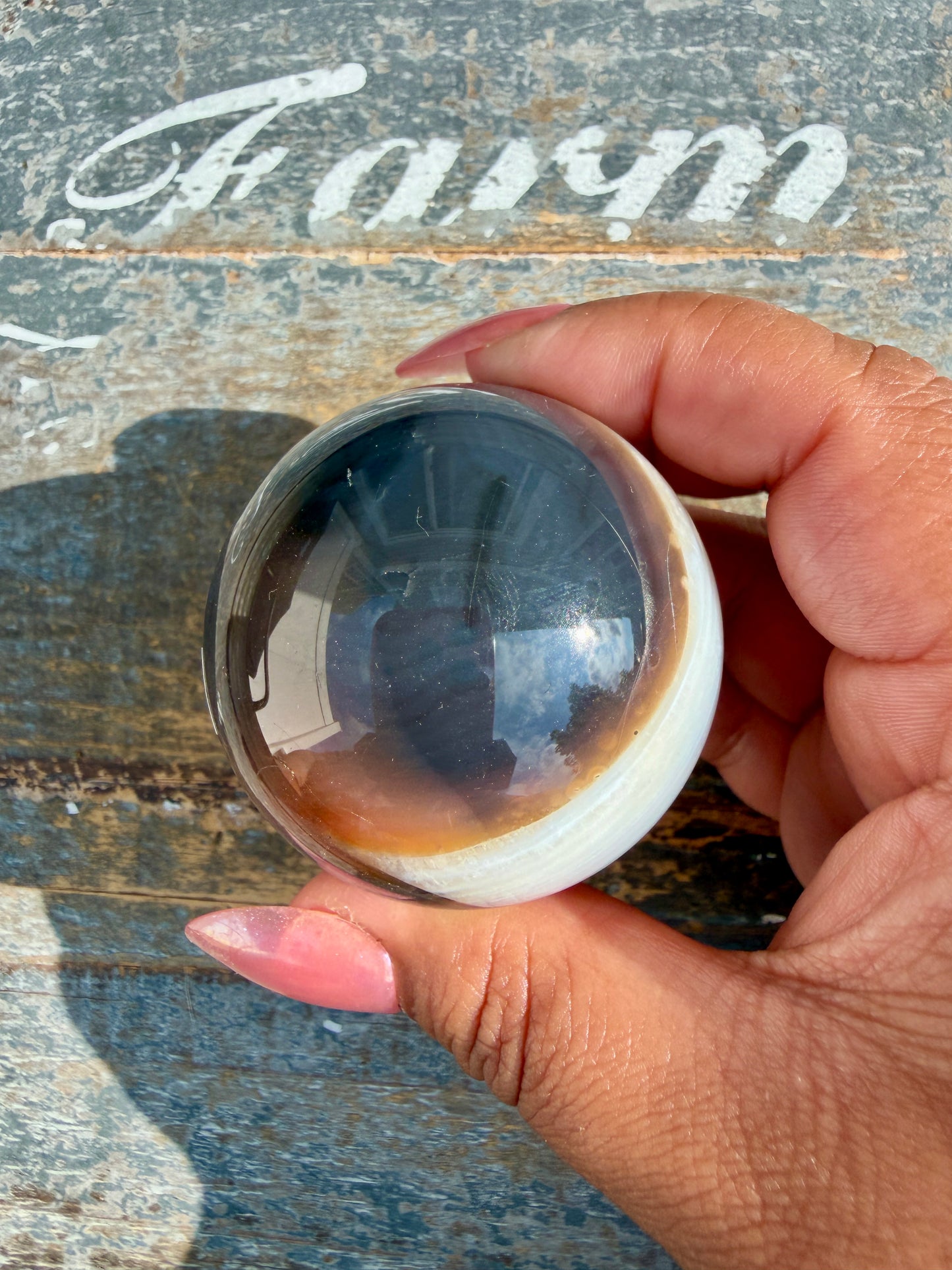 Gorgeous Carnelian/Orca Agate Sphere | Opt 16