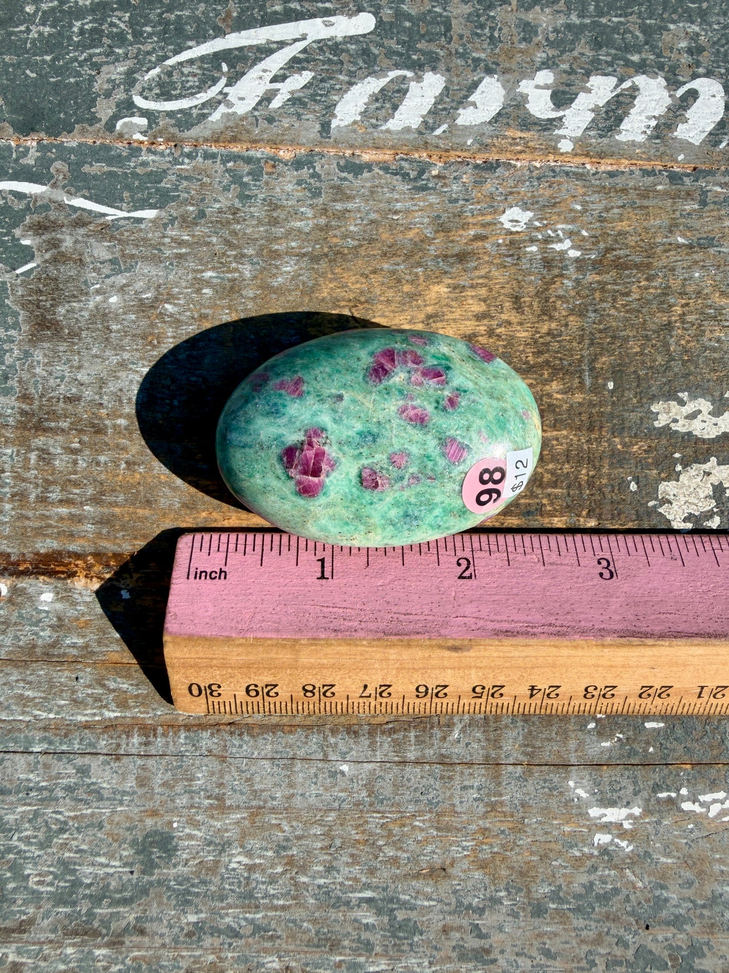 Gorgeous Ruby in Fuchsite Palm Stone | India | Opt 98
