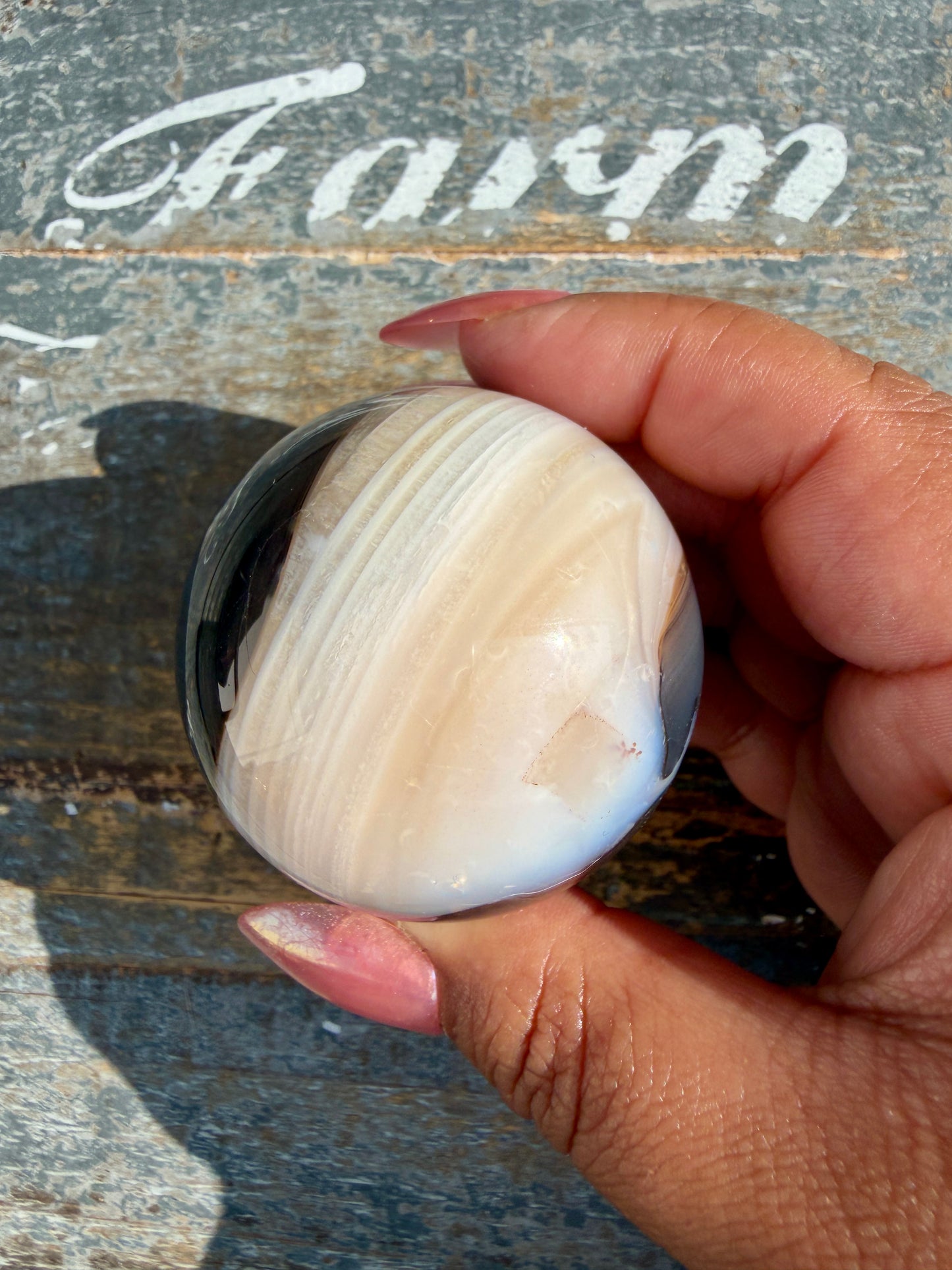 Gorgeous Carnelian/Orca Agate Sphere | Opt 16